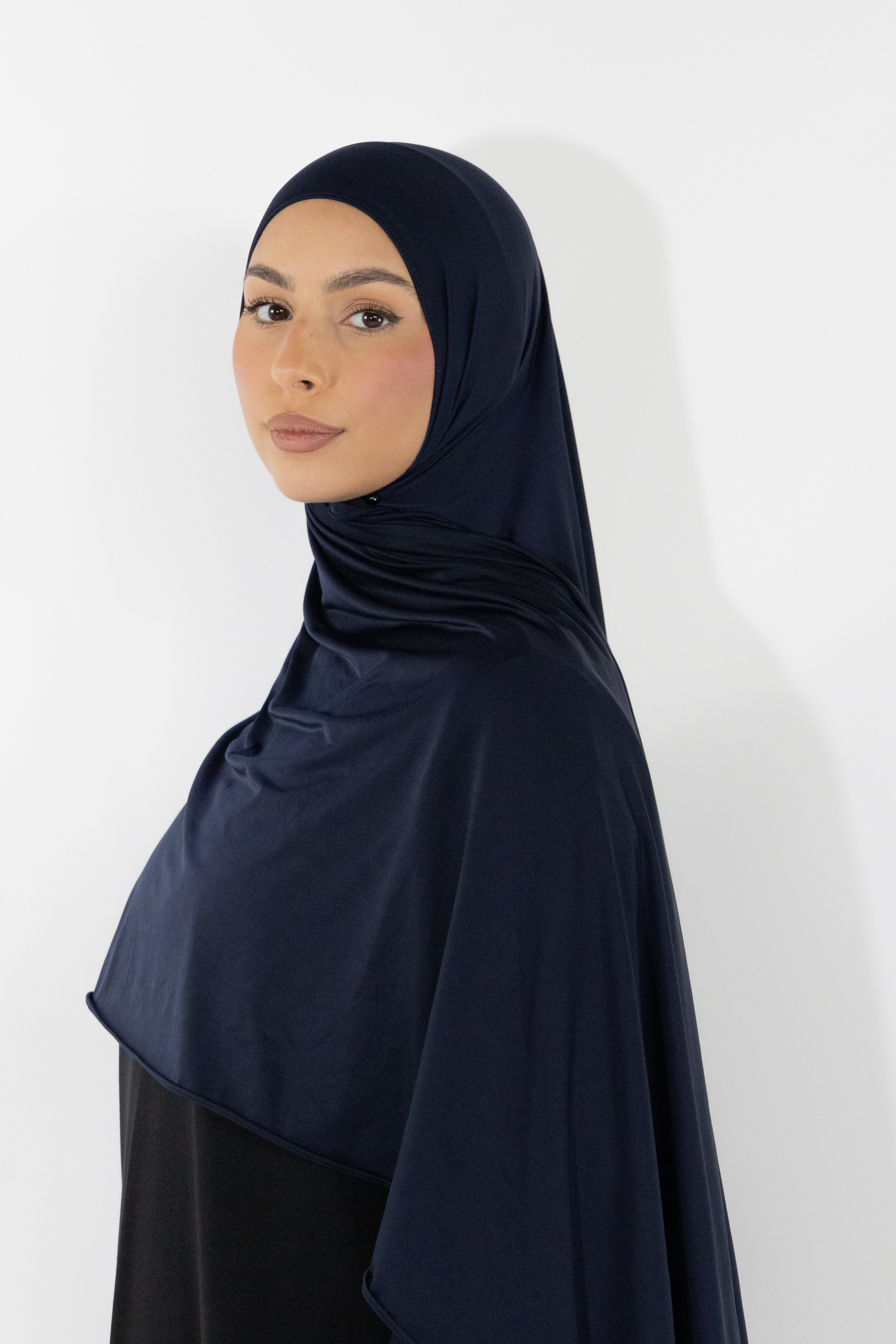 Flowing jersey hijab - Onyx