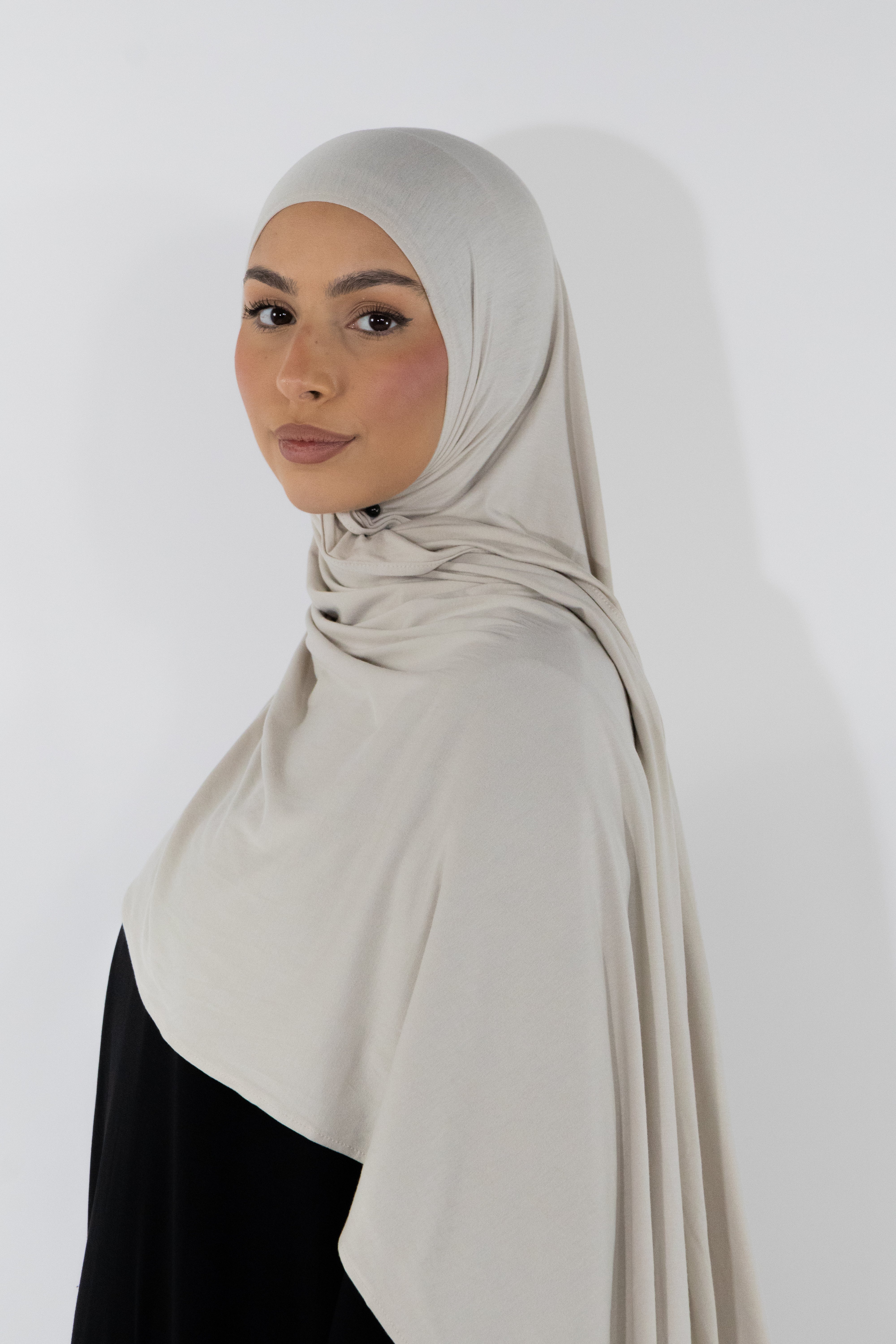 Hijab en jersey bamboo - Cream