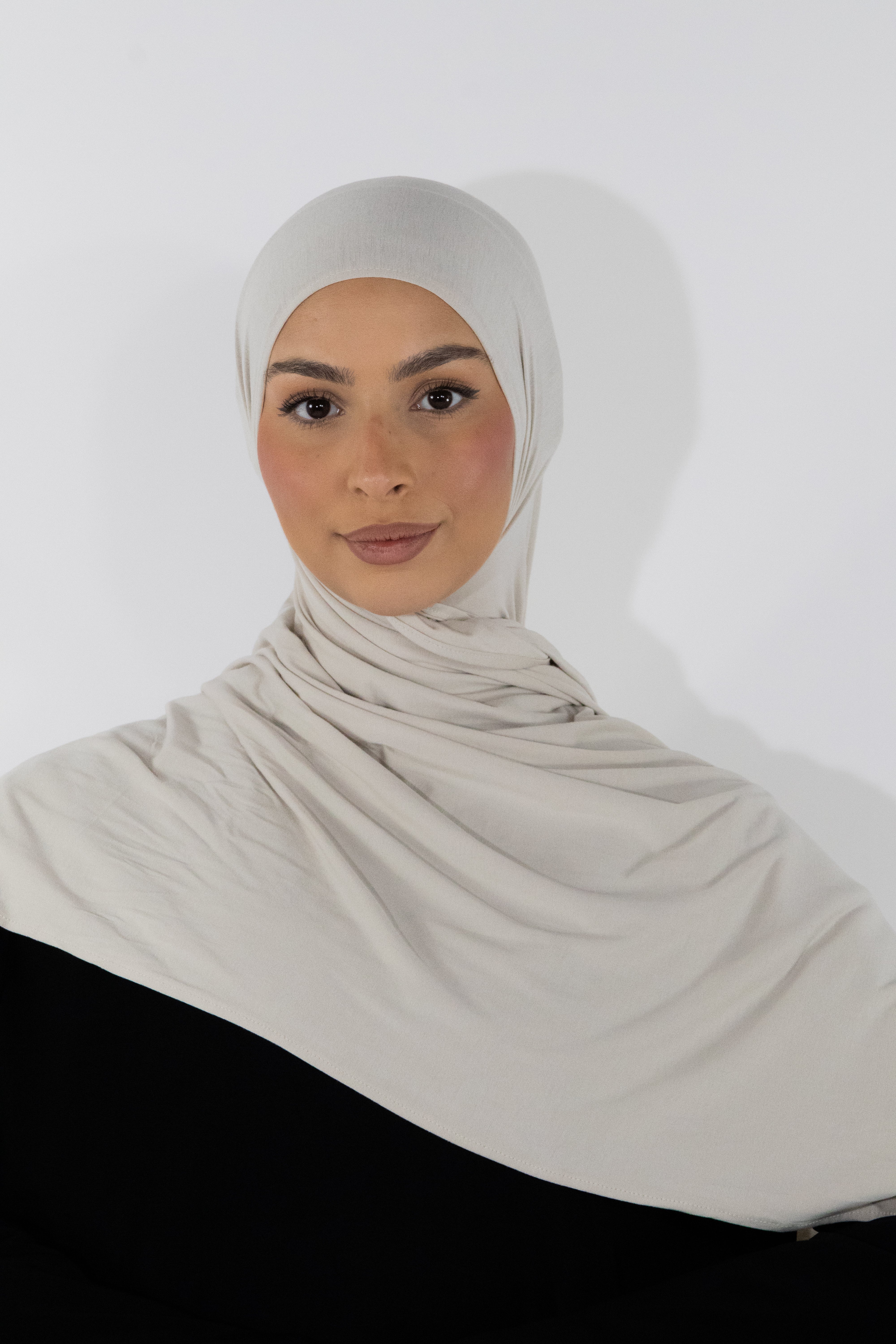 Hijab en jersey bamboo - Cream