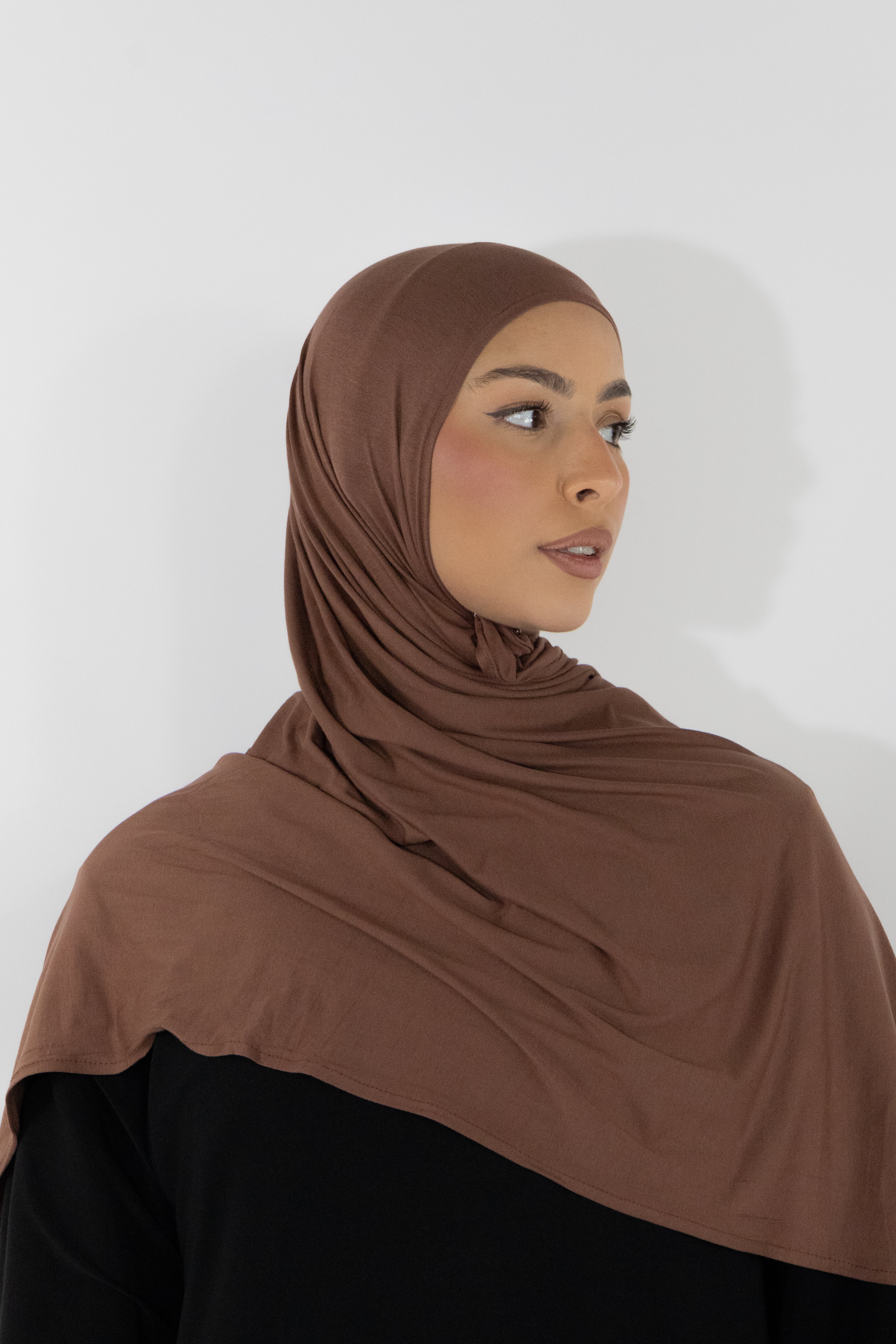 Hijab en jersey bamboo - Cannelle
