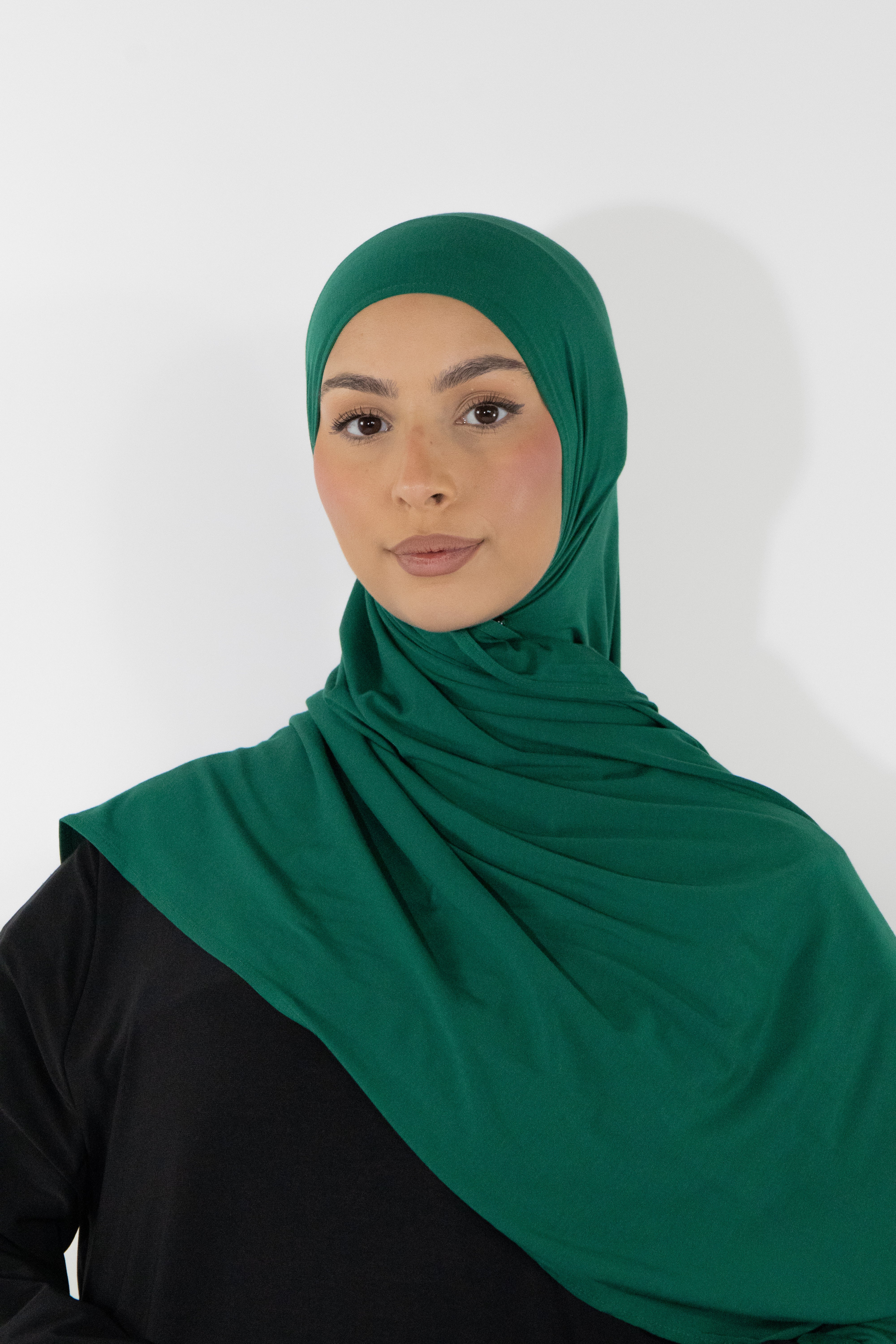 Hijab en jersey bamboo - Evergreen