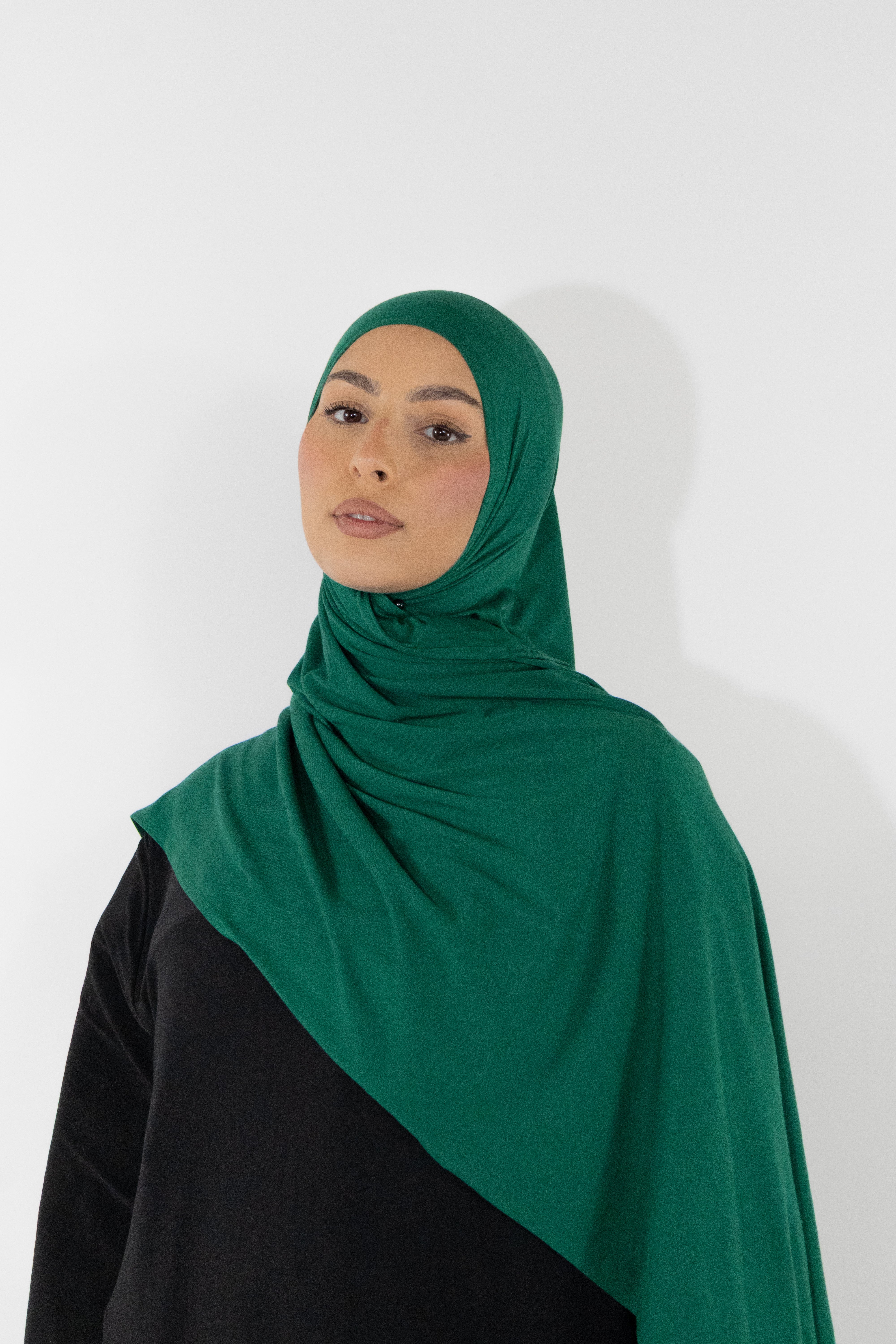 Hijab en jersey bamboo - Evergreen