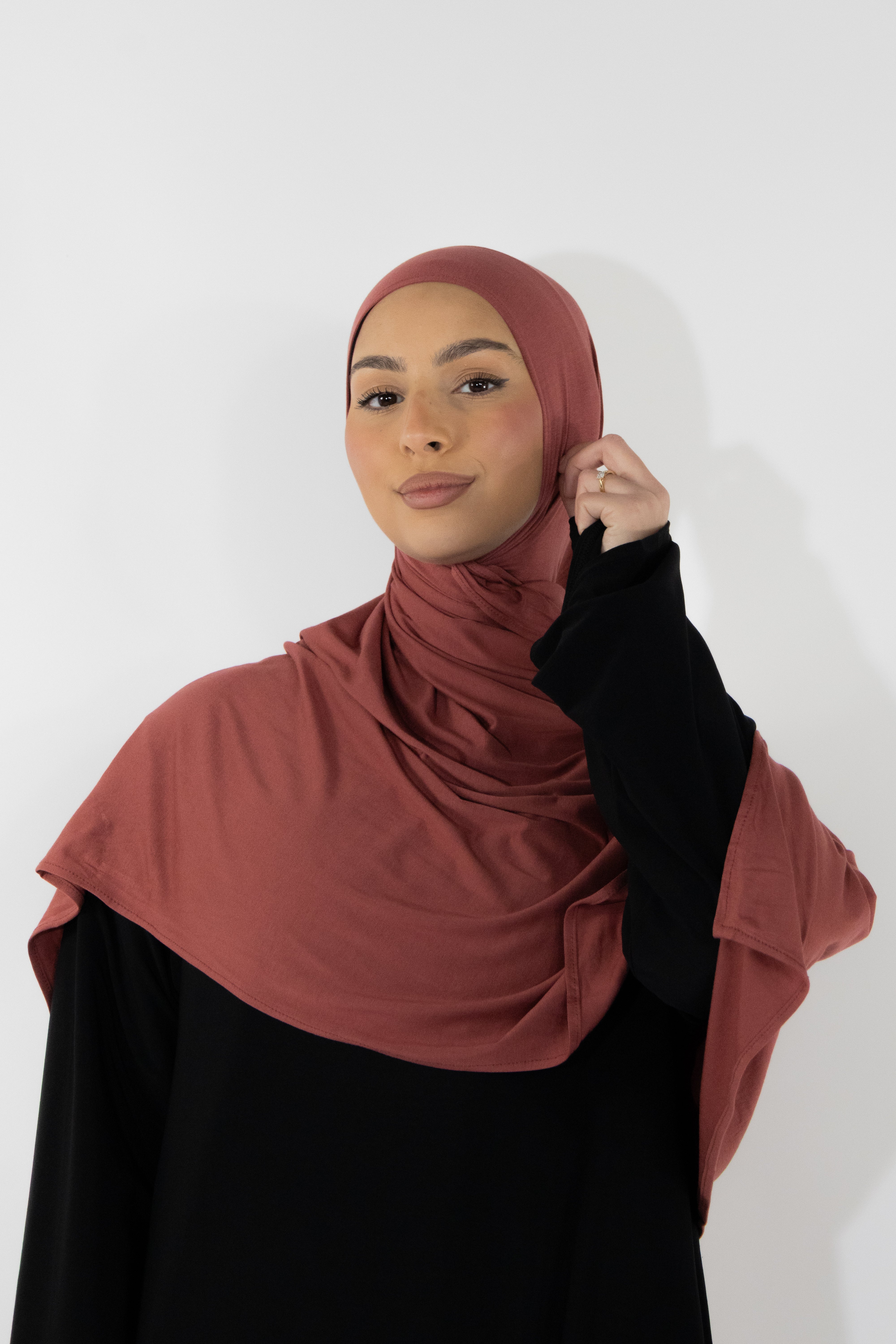 Bamboo jersey hijab - White