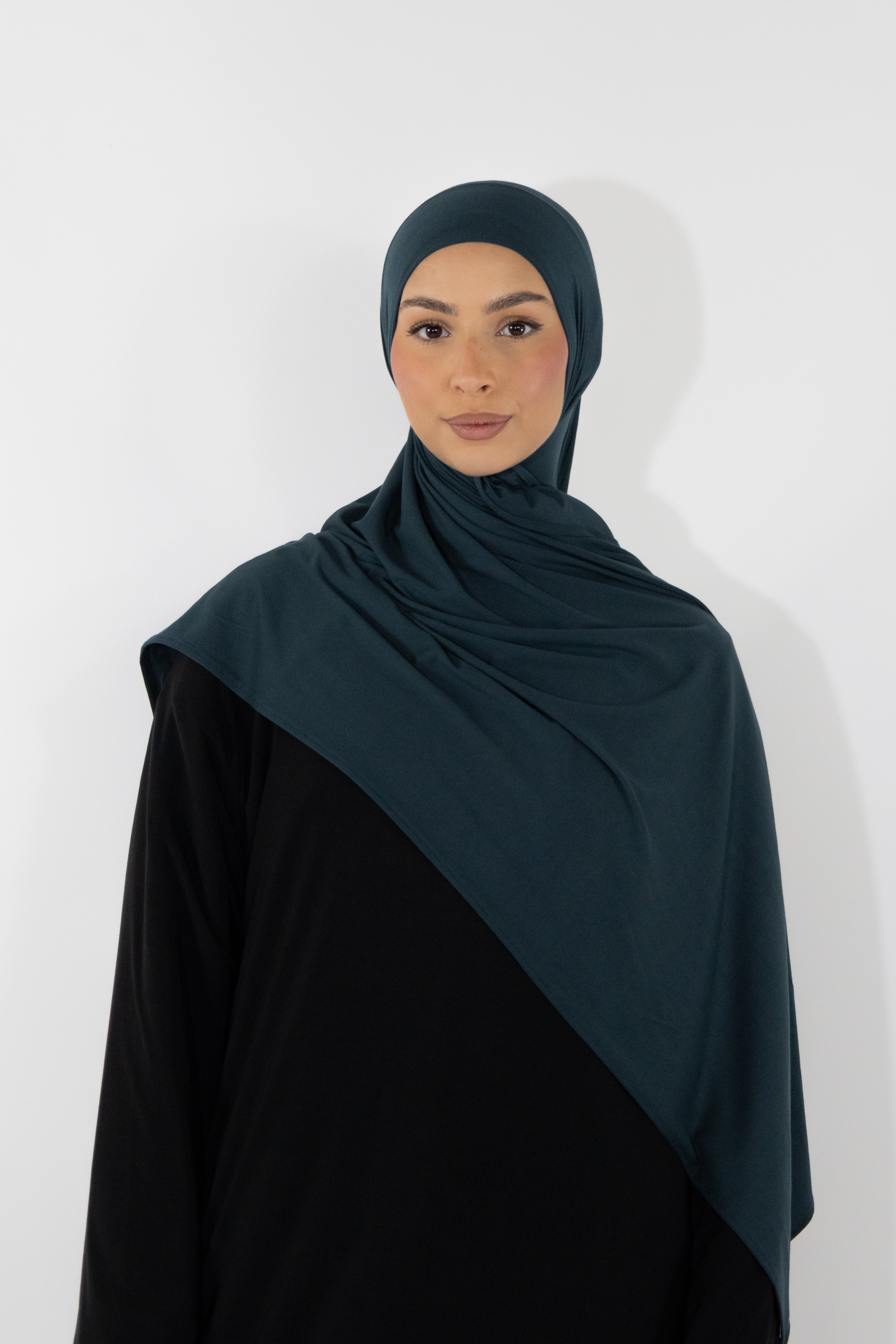 Bamboo jersey hijab - White