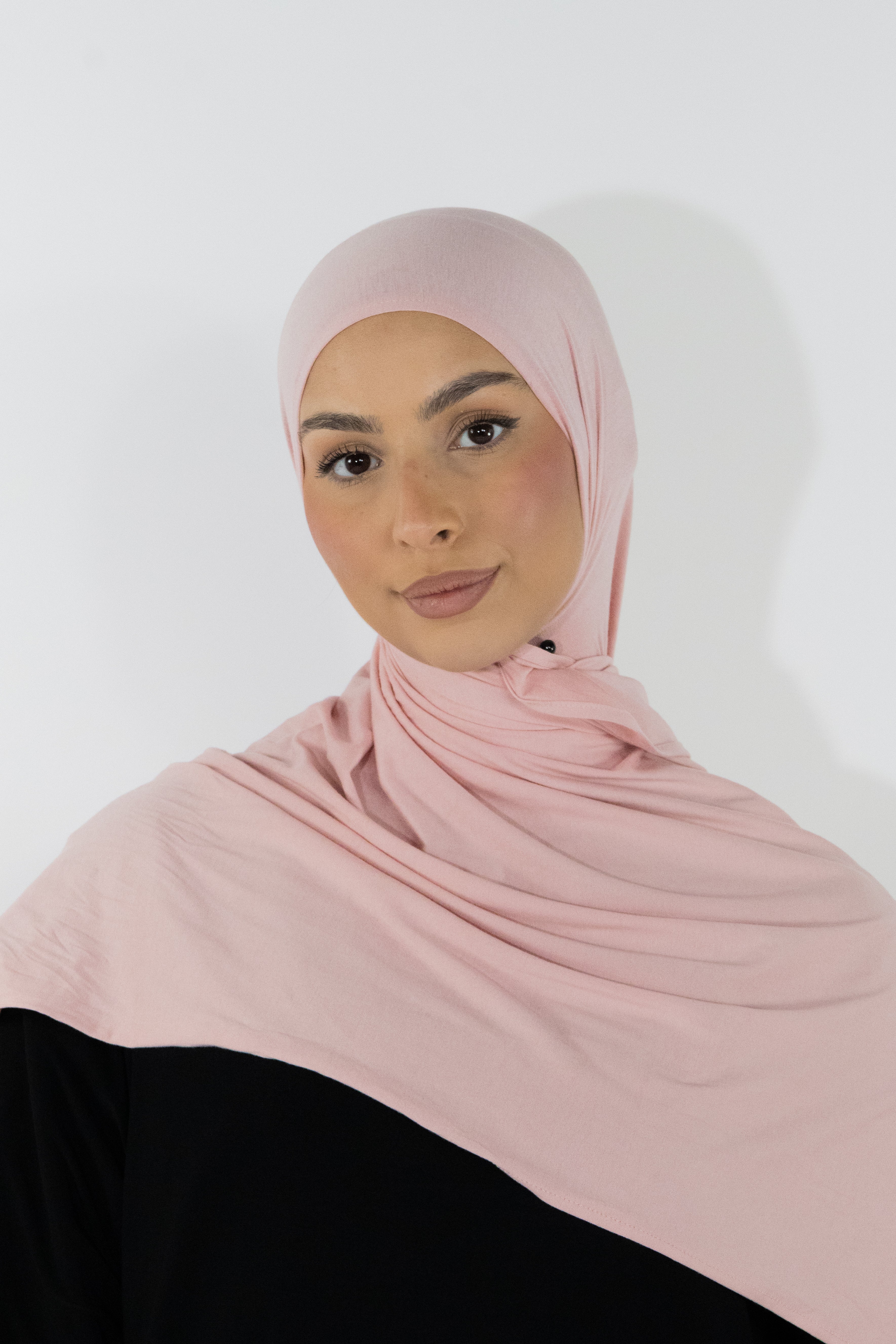Hijab en jersey bamboo - Blush