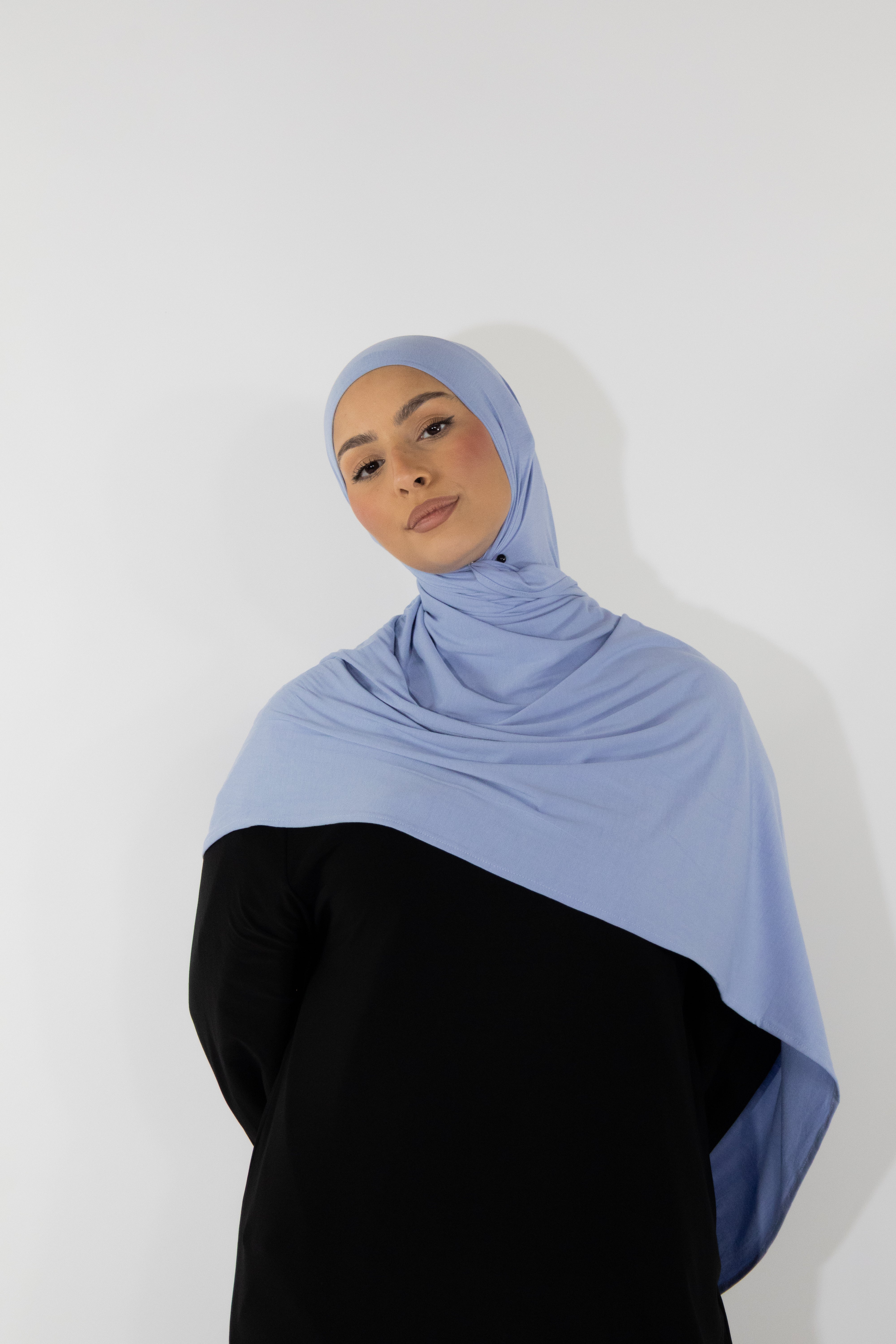 Bamboo jersey hijab - Sky