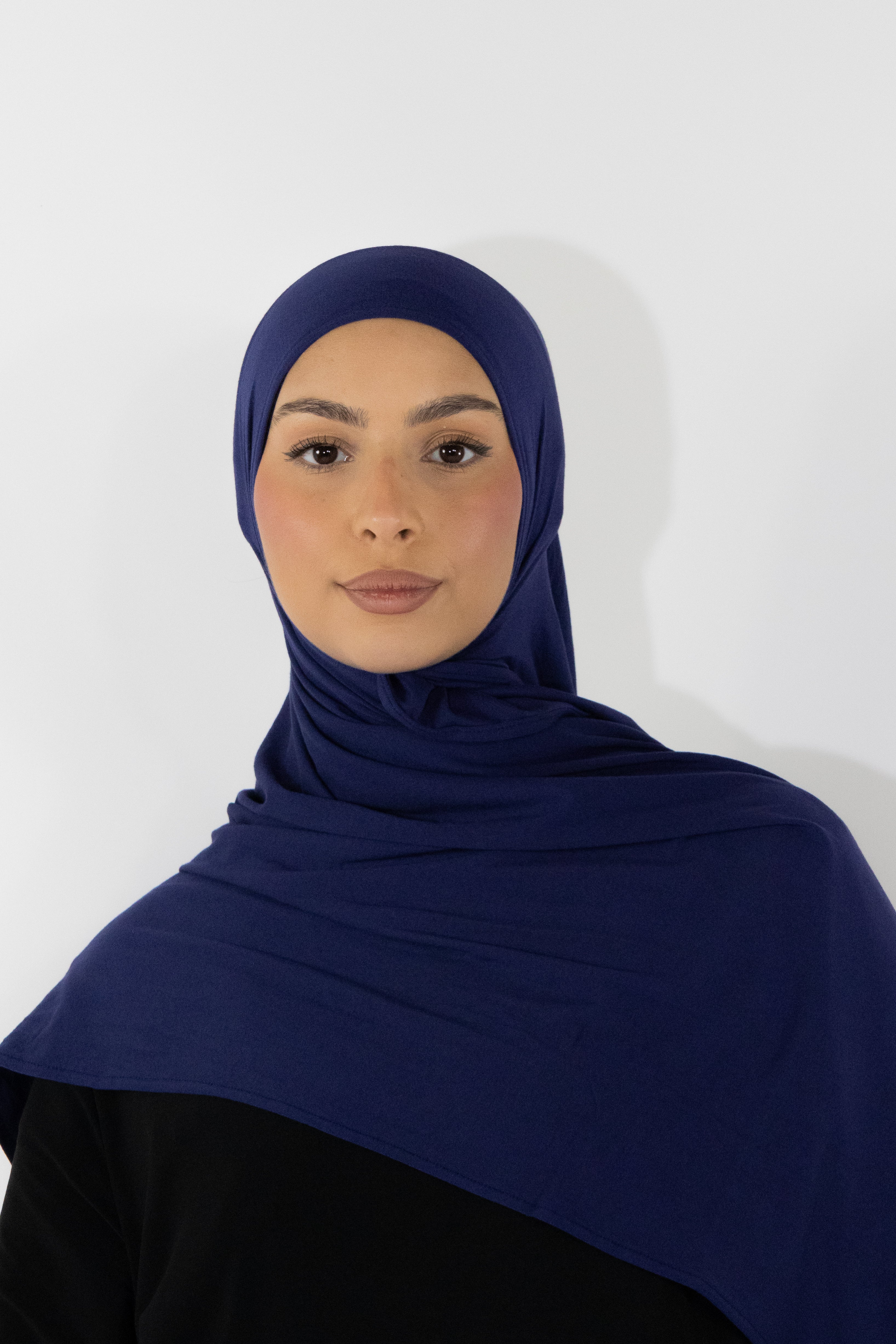 Hijab en jersey bamboo - Indigo