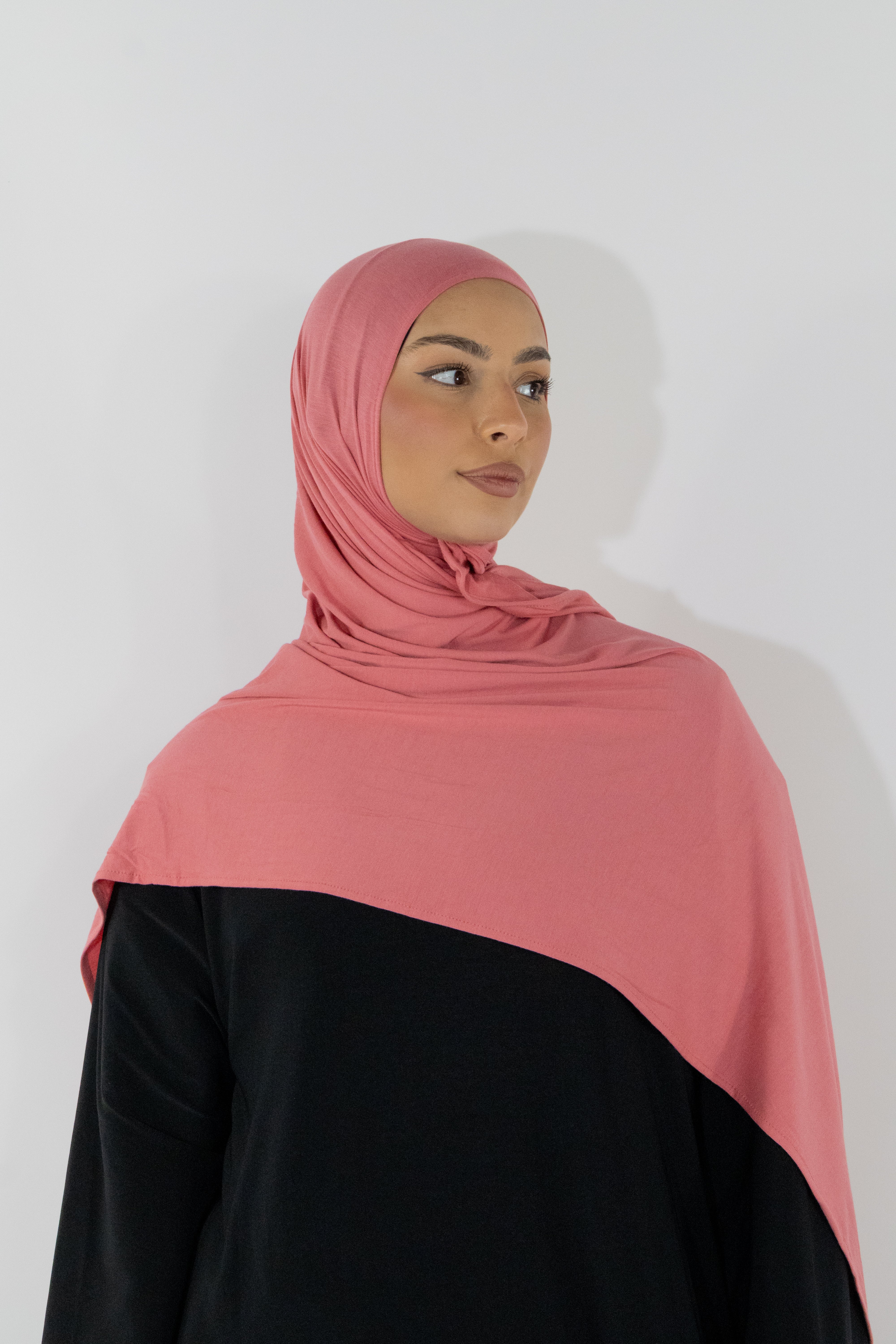 Hijab en jersey bamboo - Pink