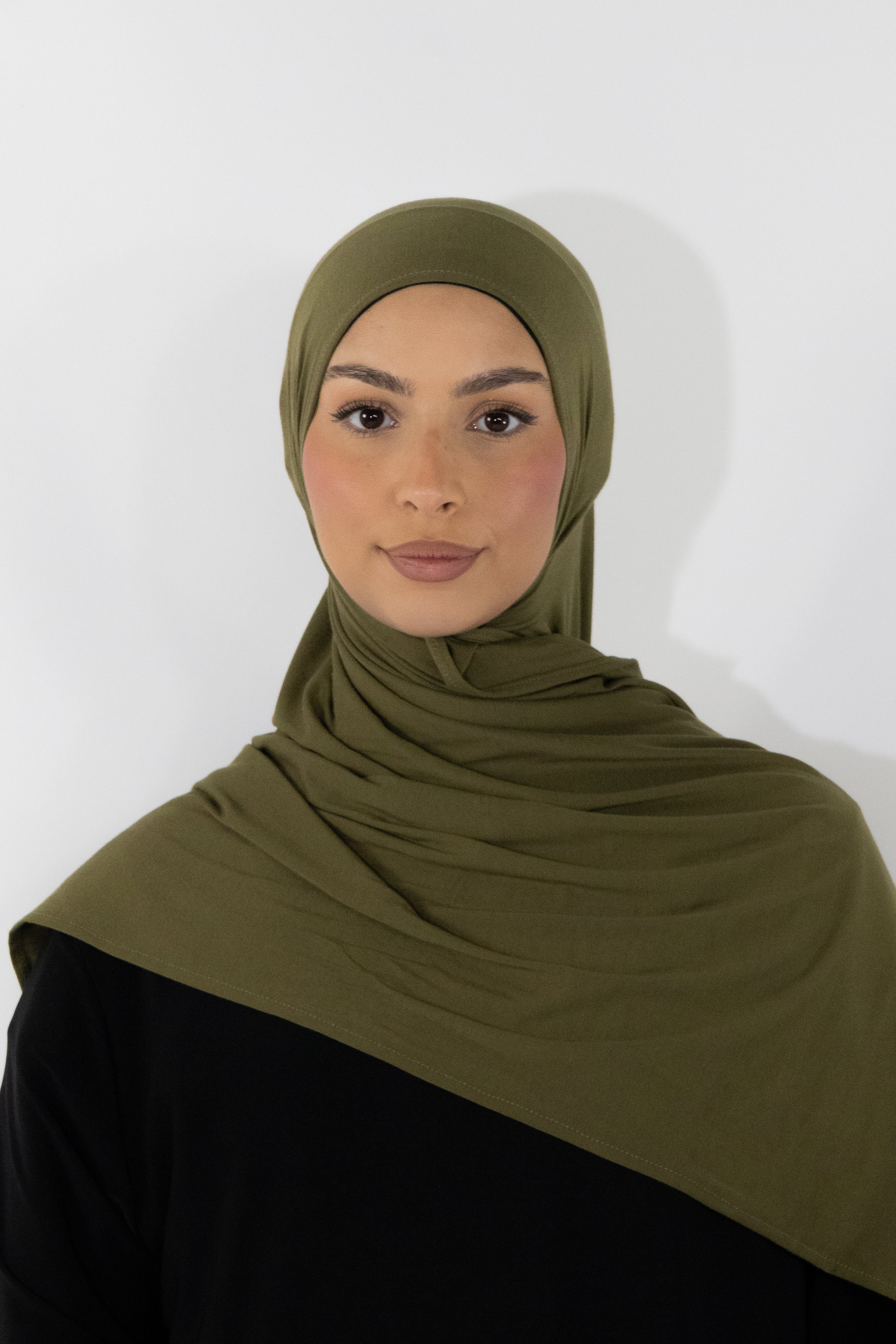 Hijab en jersey bamboo - Olive