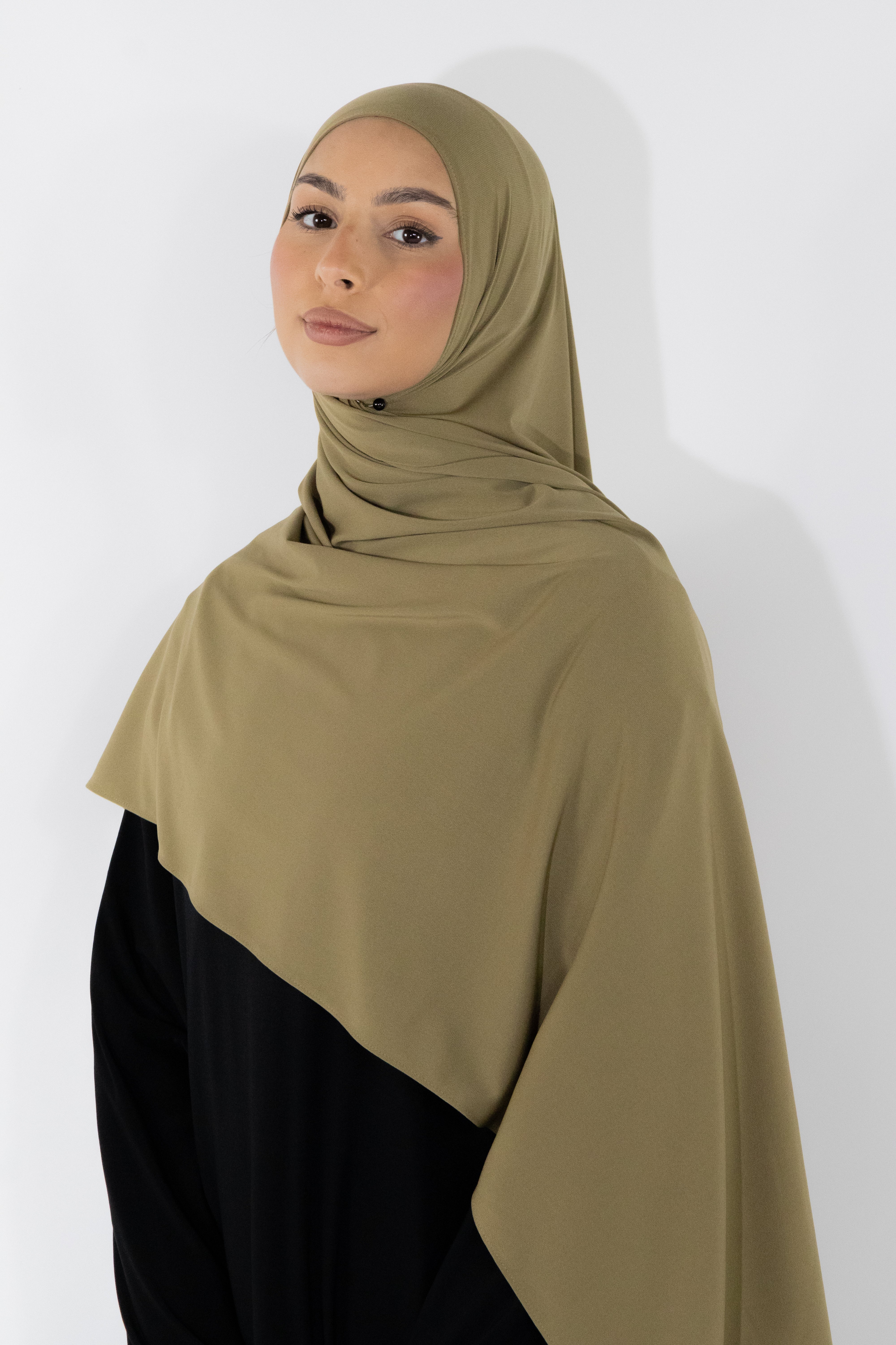 Hijab en jersey premium - Kaki