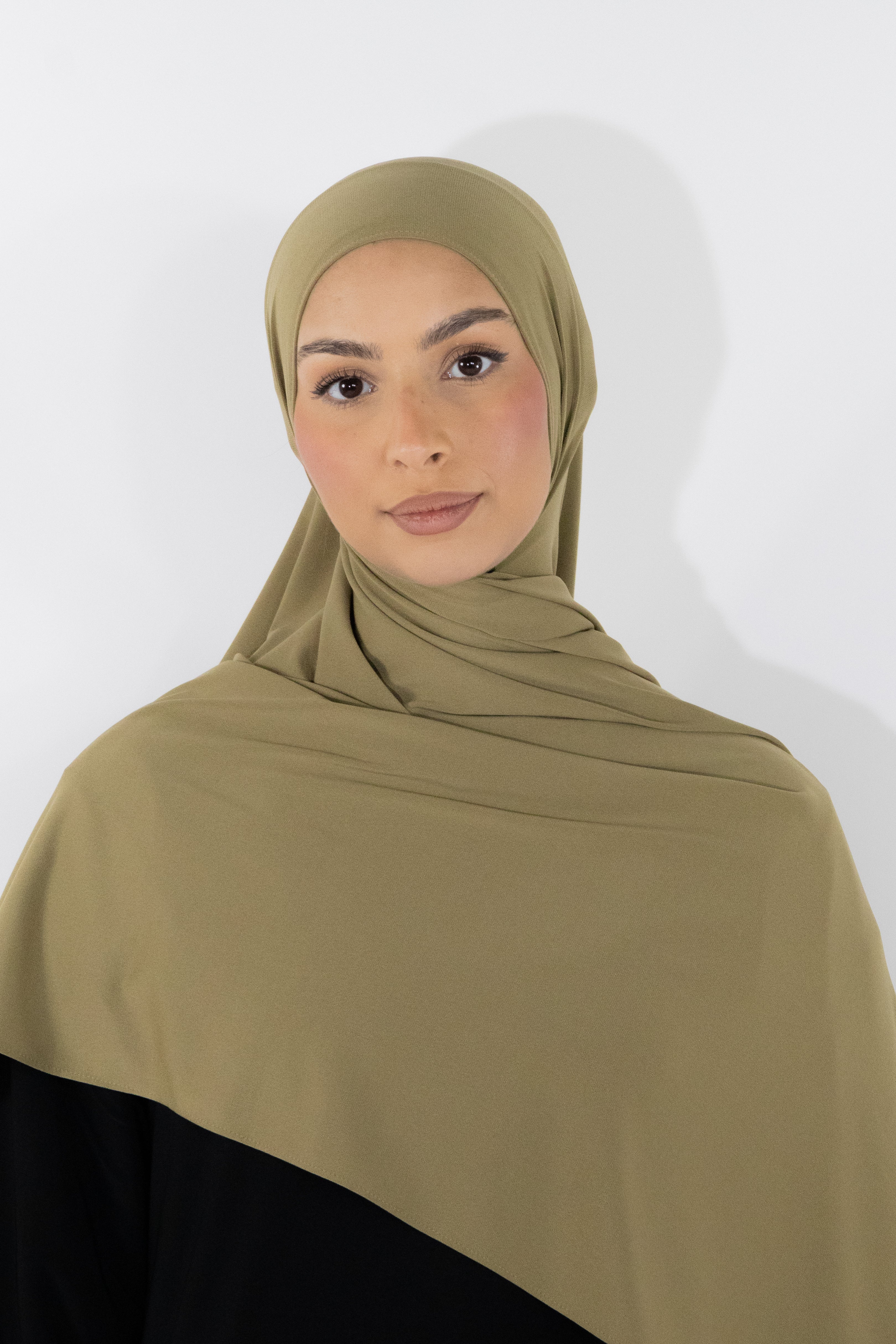 Hijab en jersey premium - Kaki