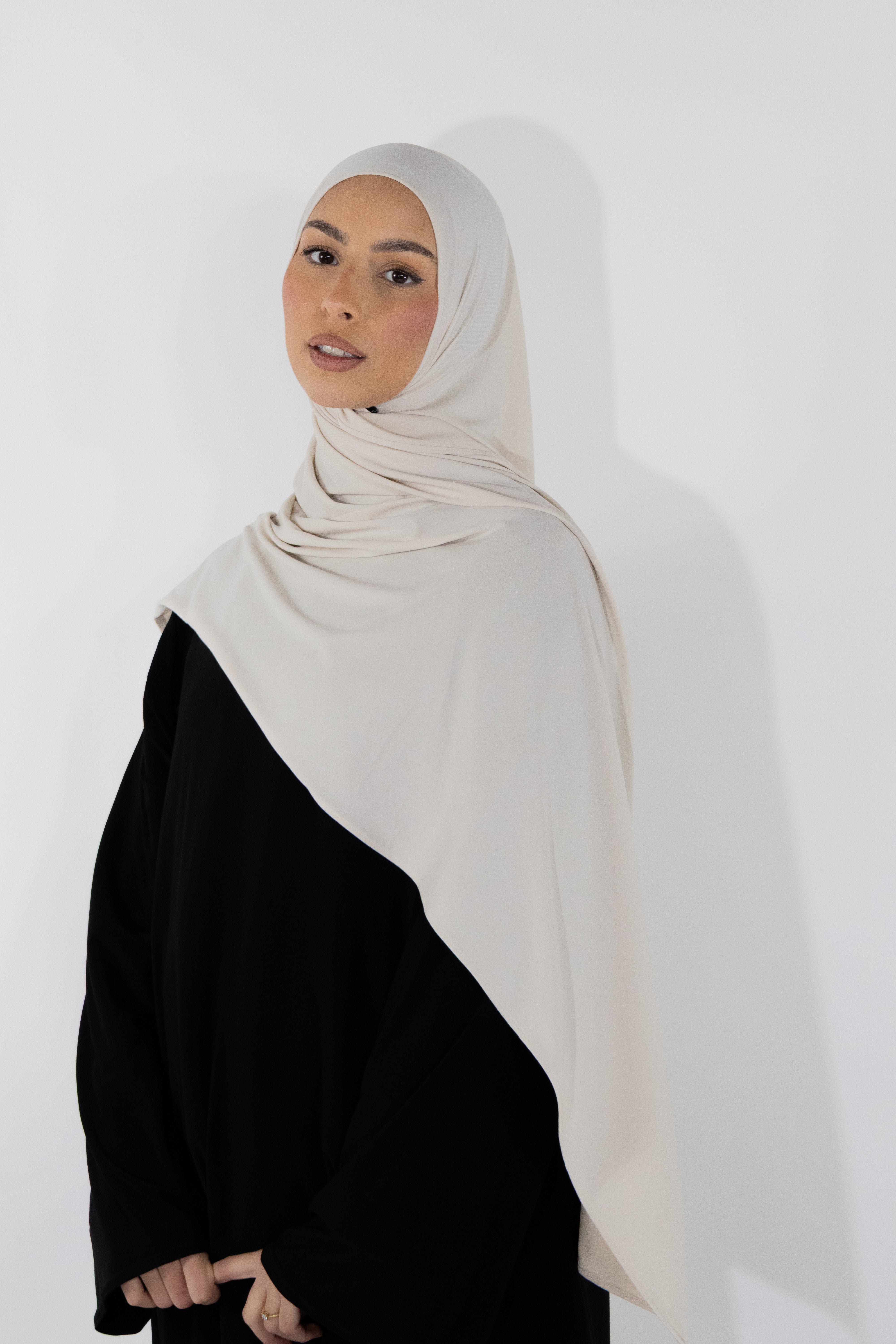 Hijab en jersey premium - Cream