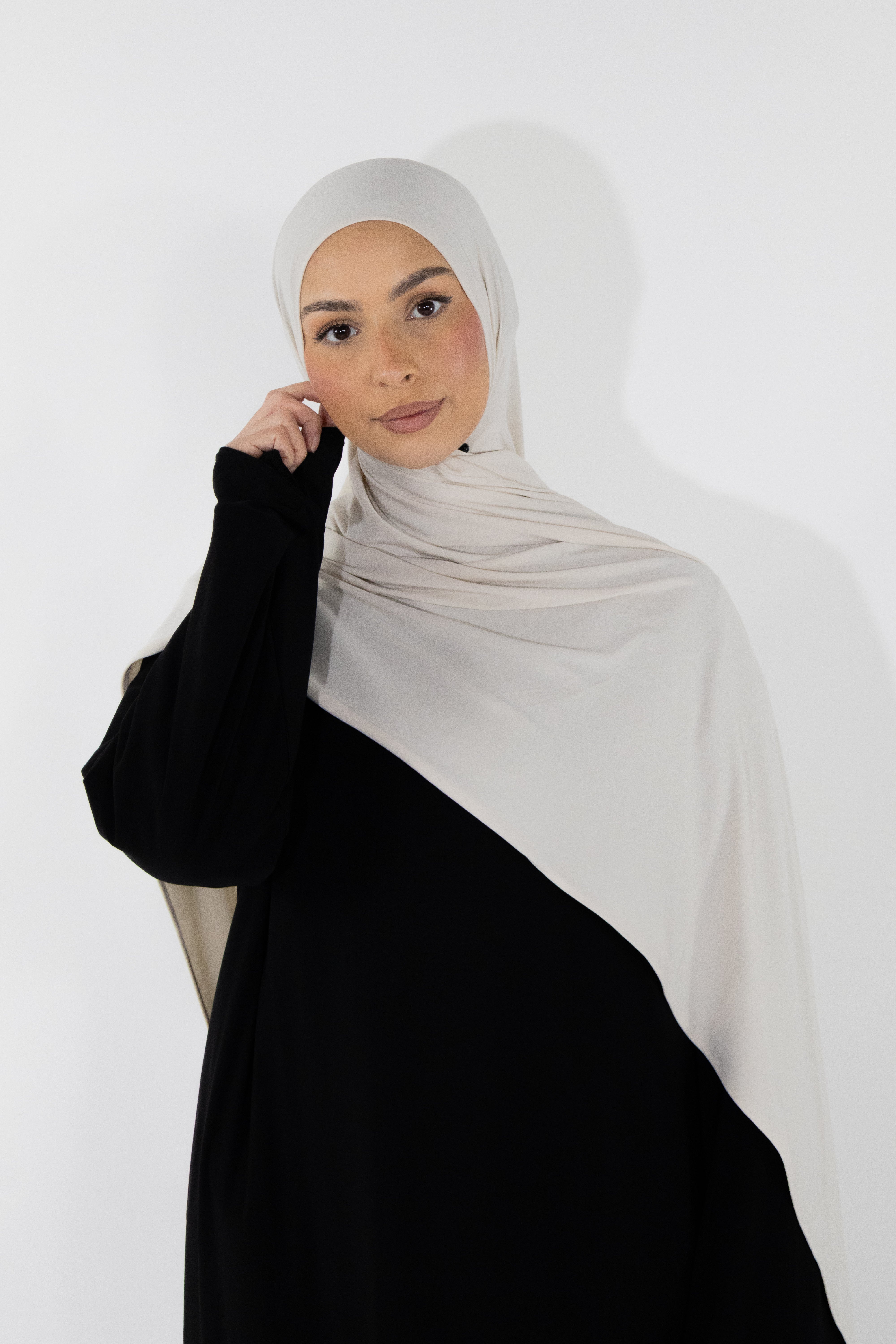 Hijab en jersey premium - Cream