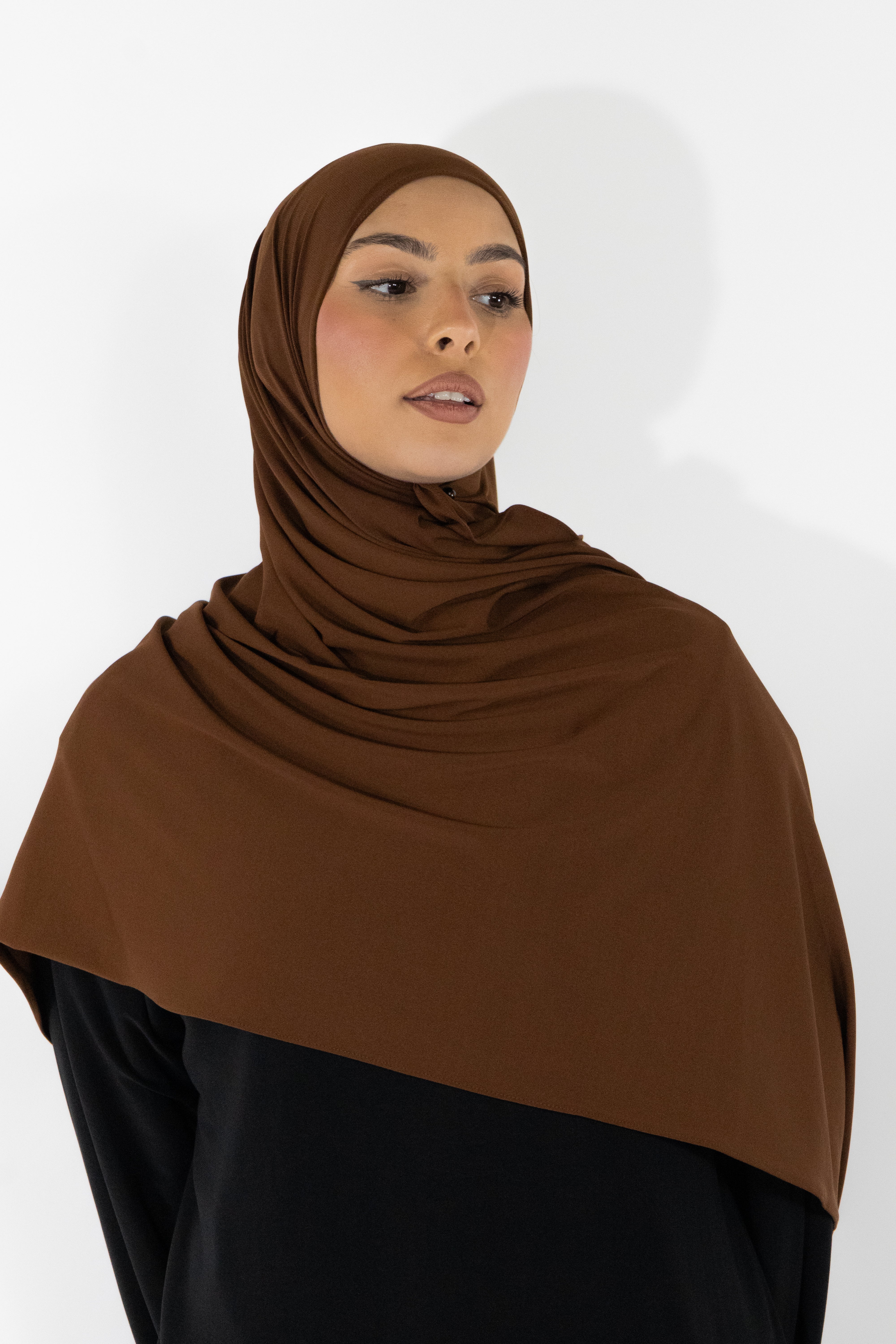 Hijab en jersey premium - Coffee