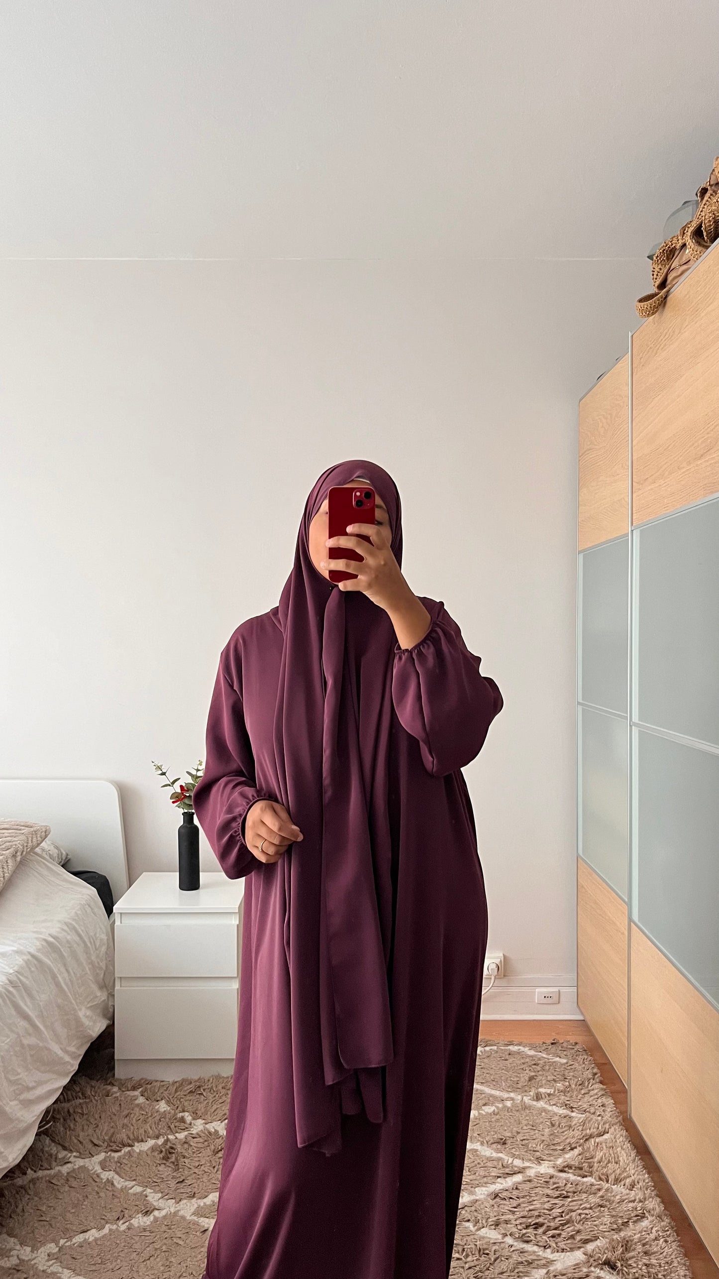 Integrated hijab abaya