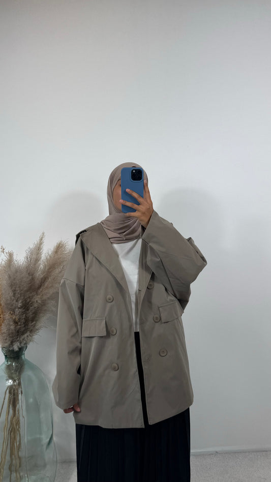 anorak kawe effet trench trench imperméable mode musulmane mastour anorak a capuche poche boutons