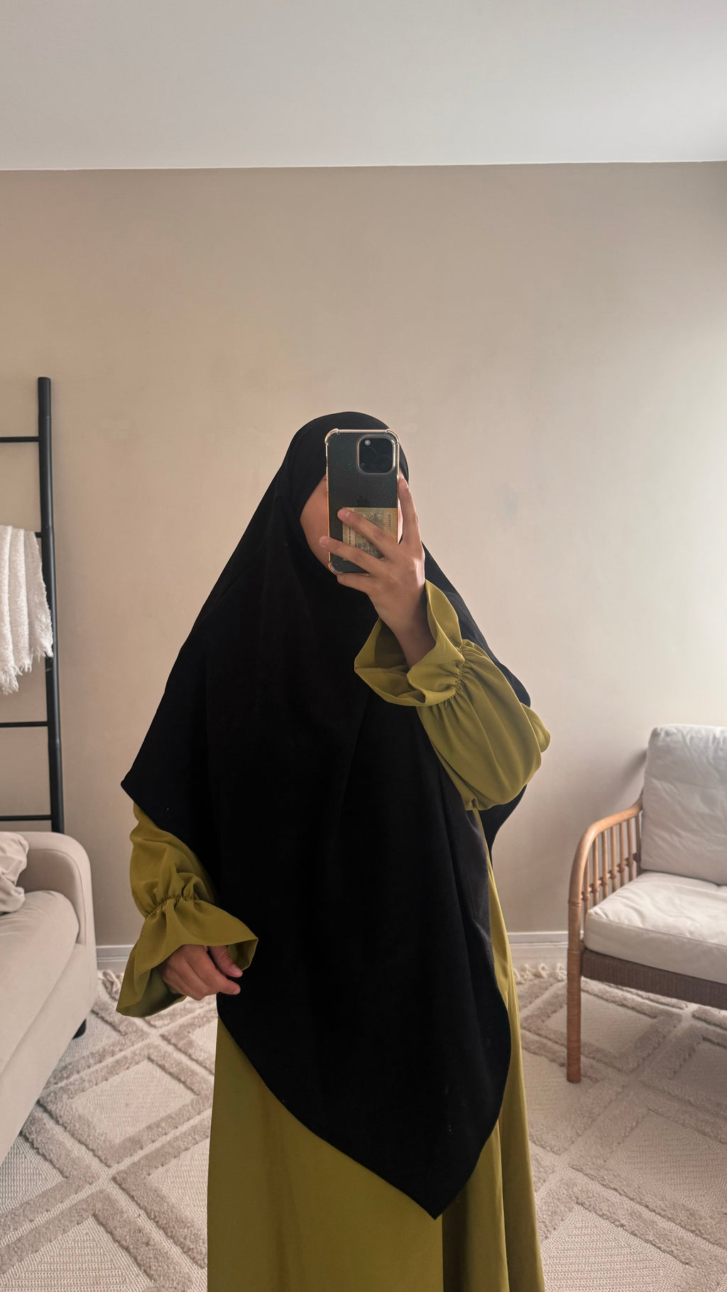 Khimar simple velours cotelé