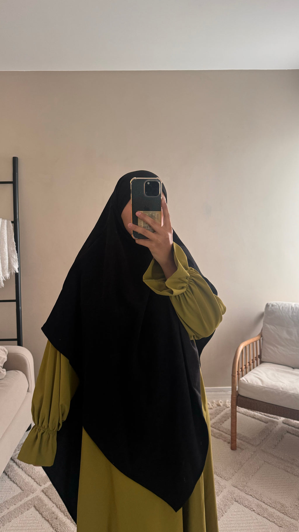 Khimar simple velours cotelé