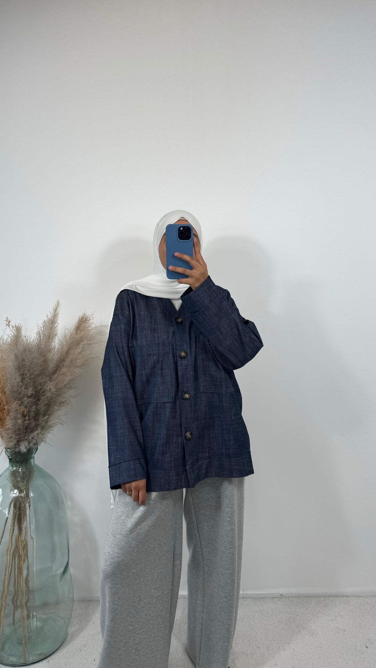 veste jean bouttons mode musulmane modest veste jean longue 