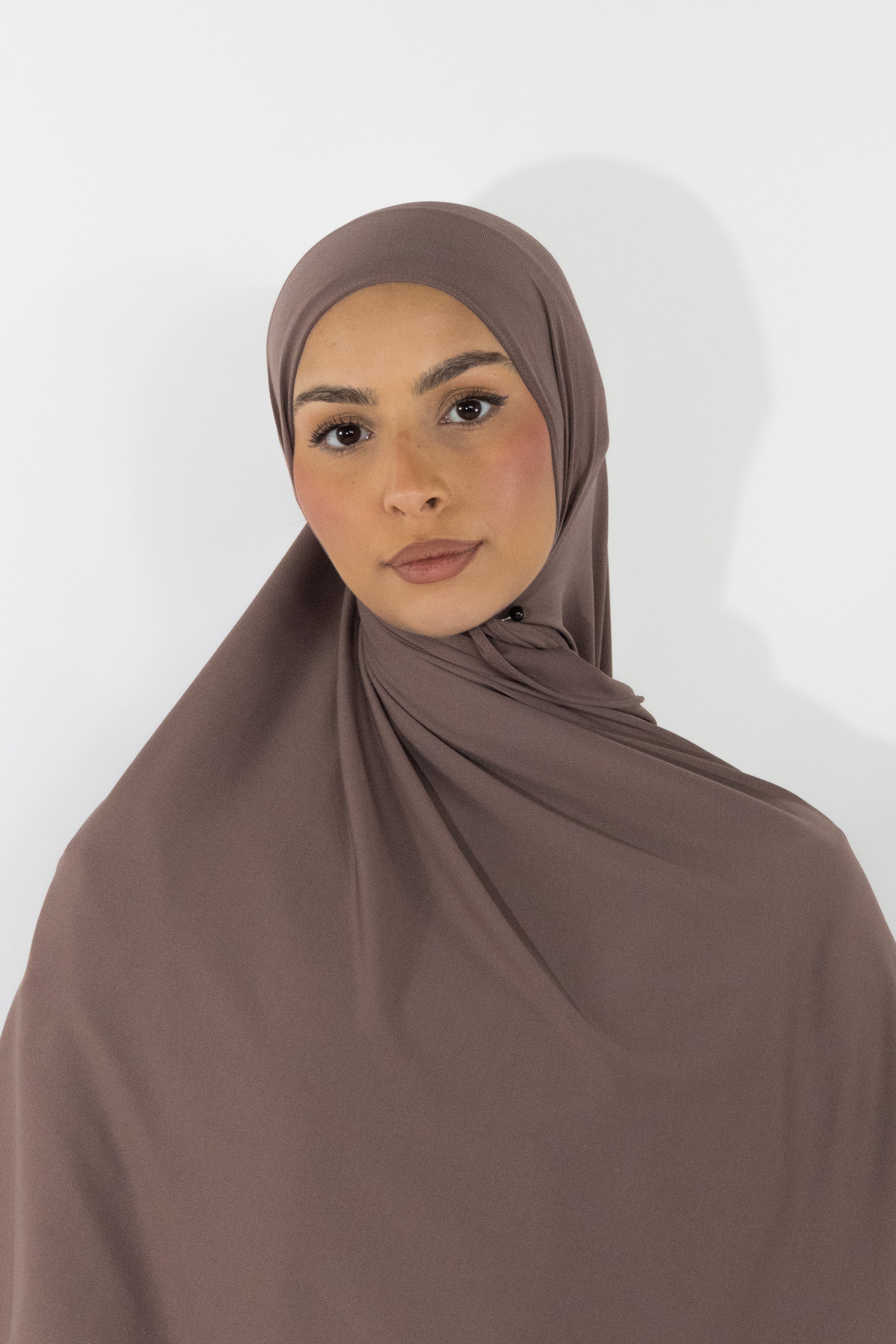 Hijab en jersey premium - Walnut