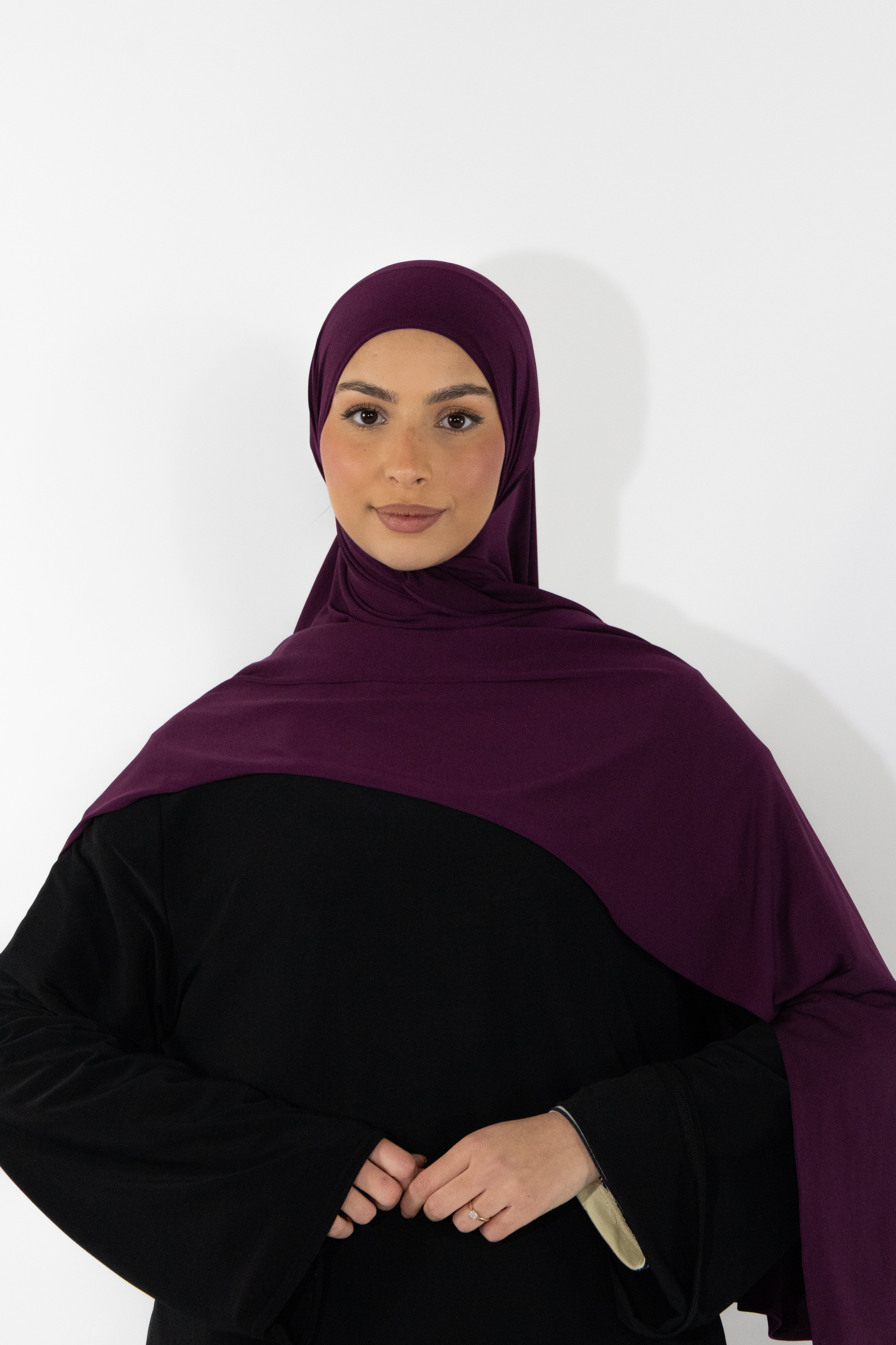 Hijab en jersey premium - Plum