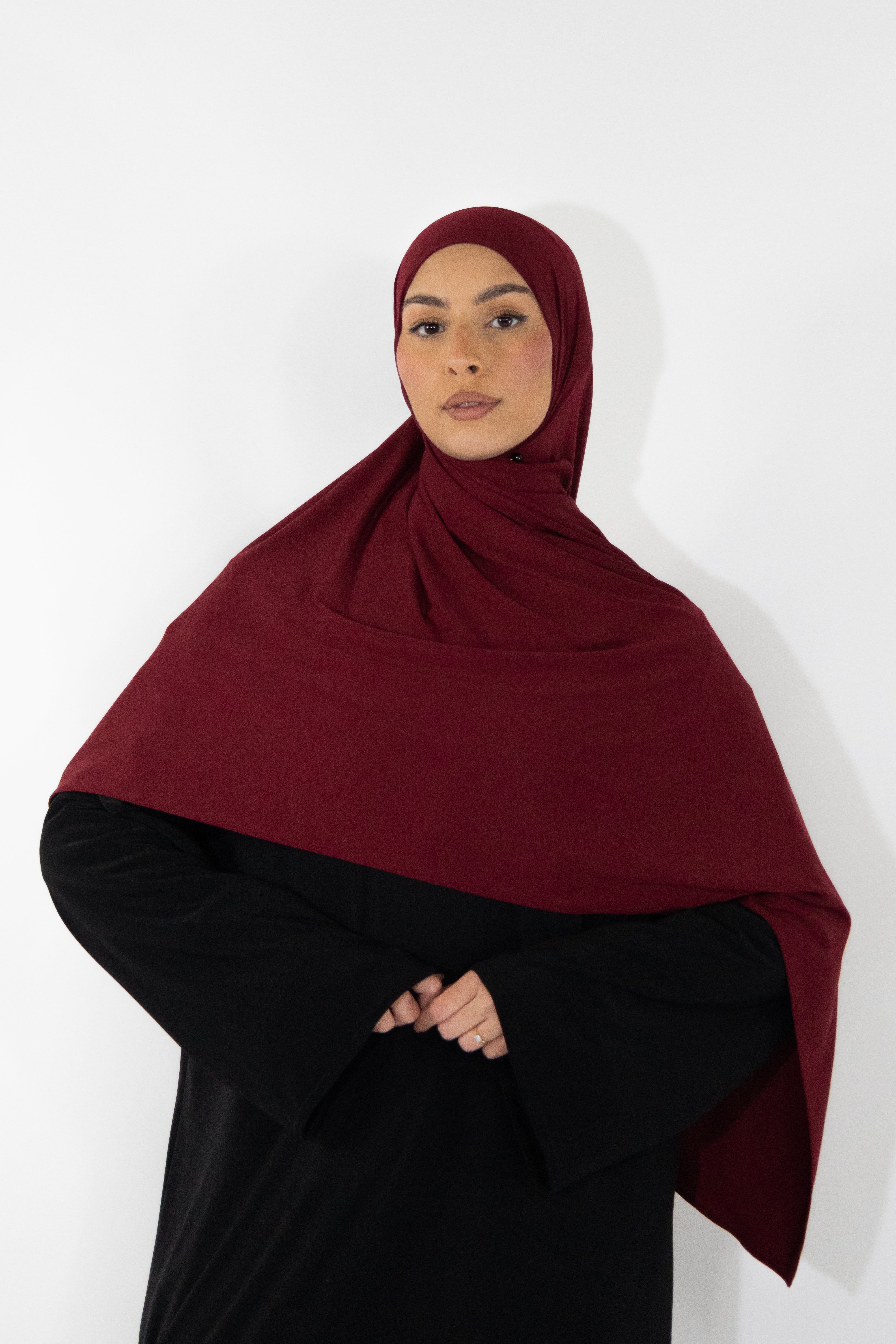 Hijab en jersey premium - Burgundy