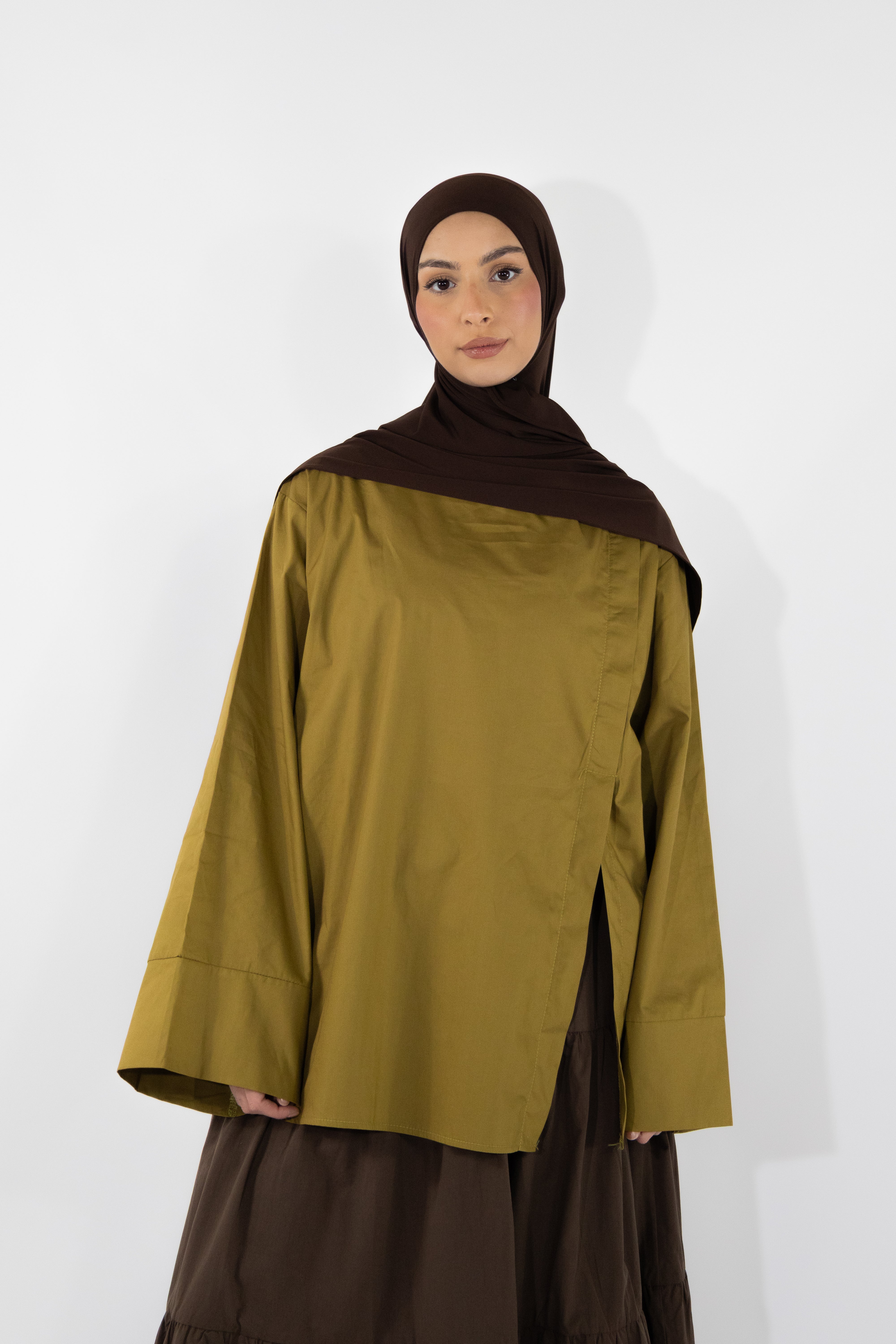 Haut à fente - Olive