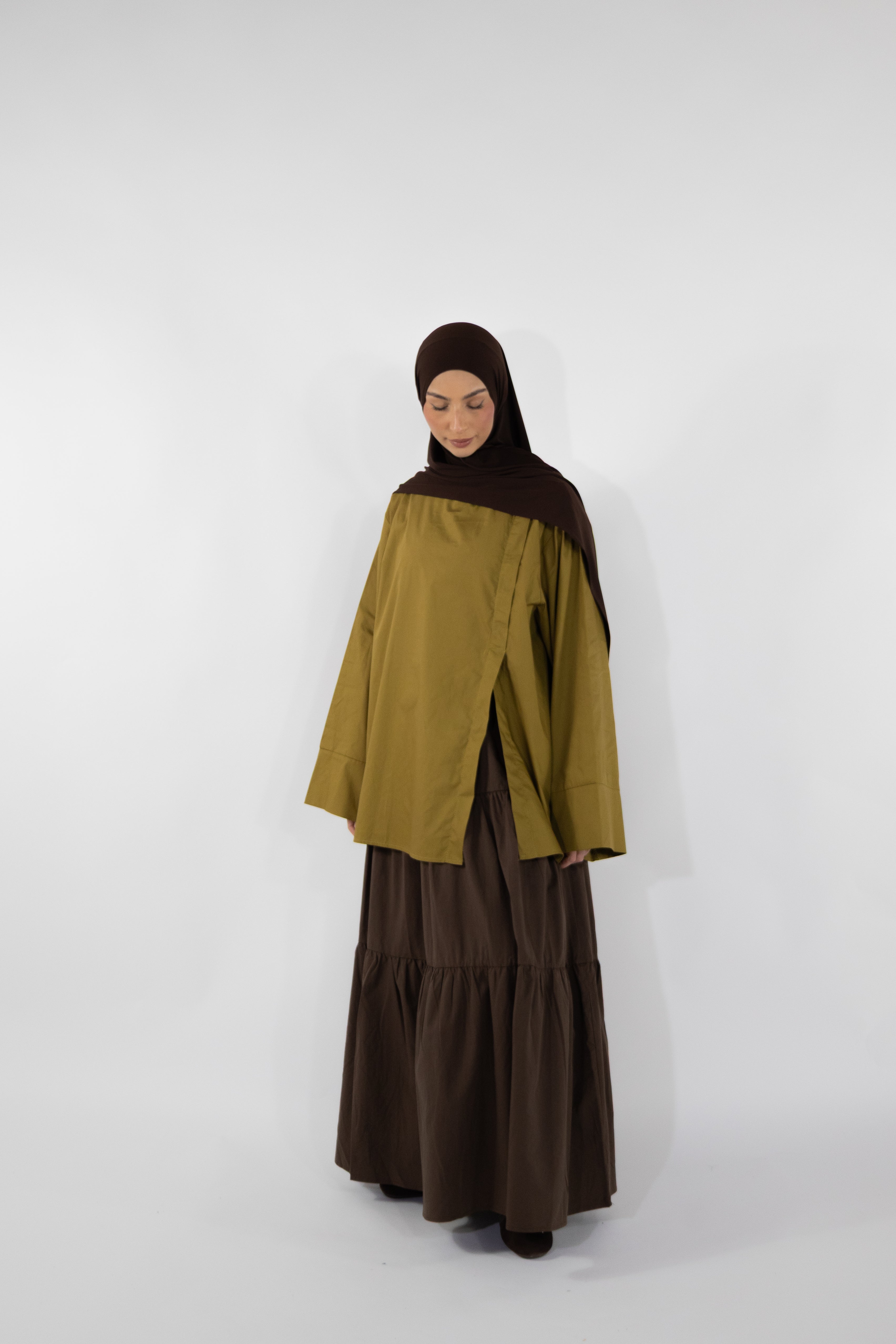 Haut à fente - Olive