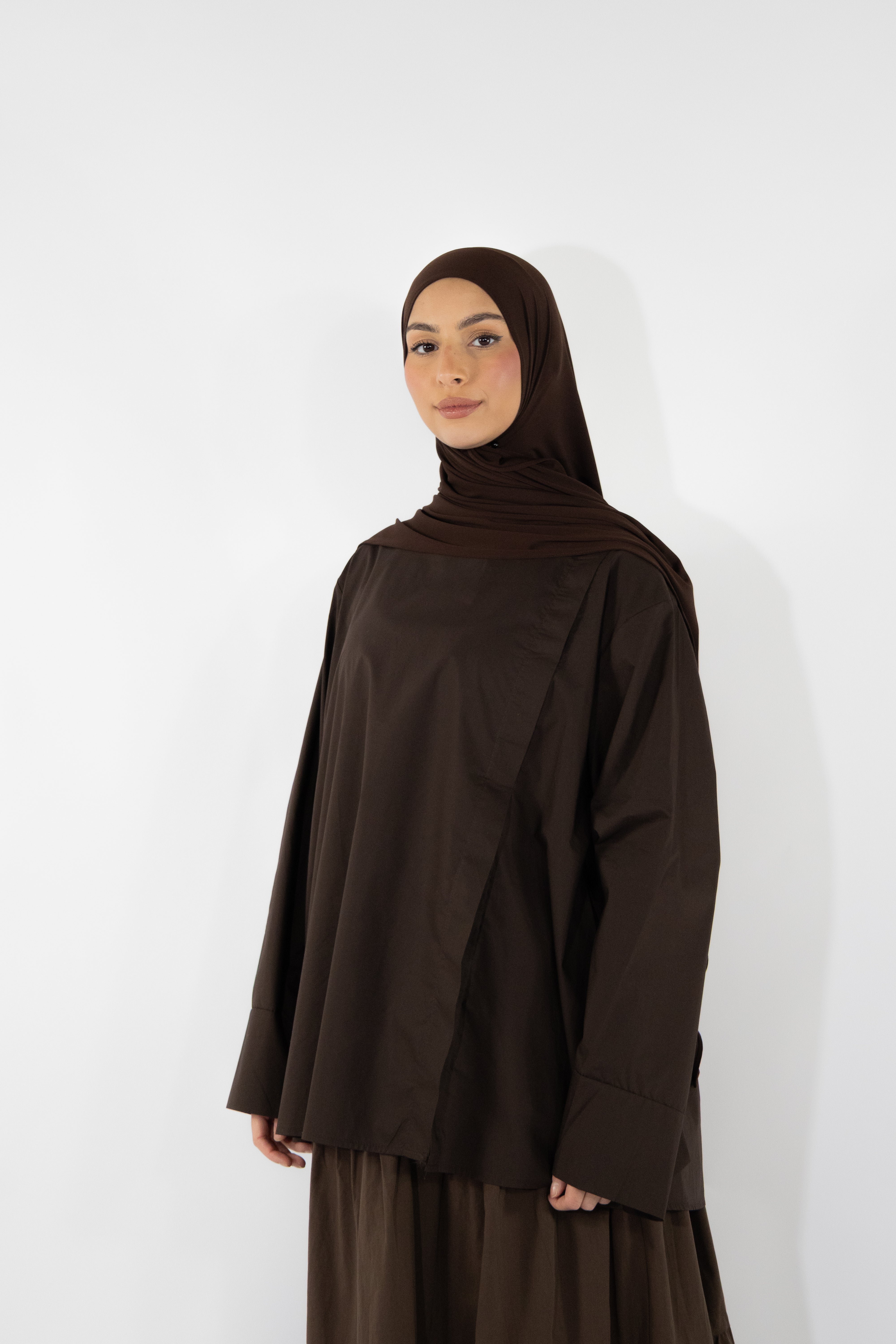 Haut à fente - Marron