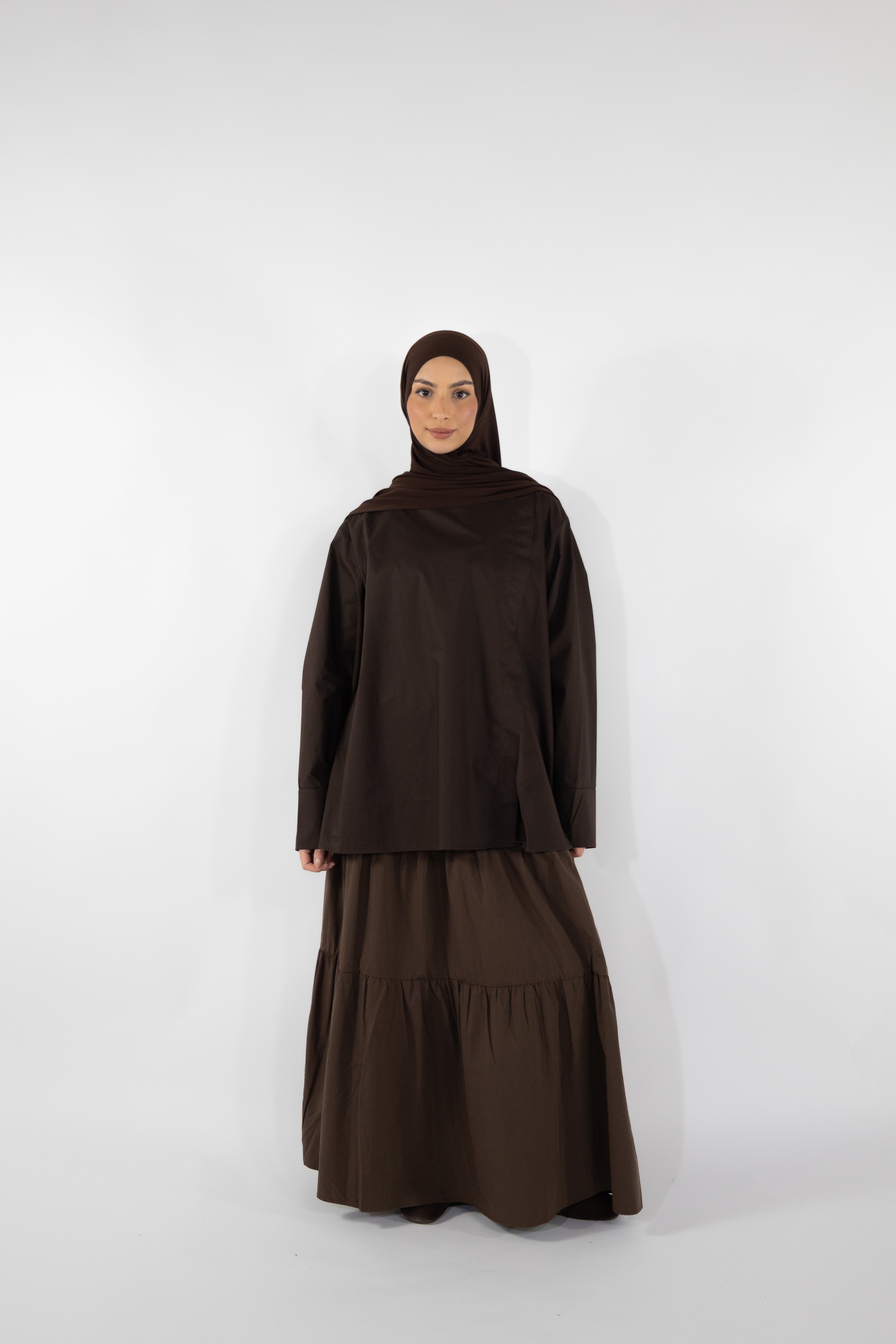 Haut à fente - Marron