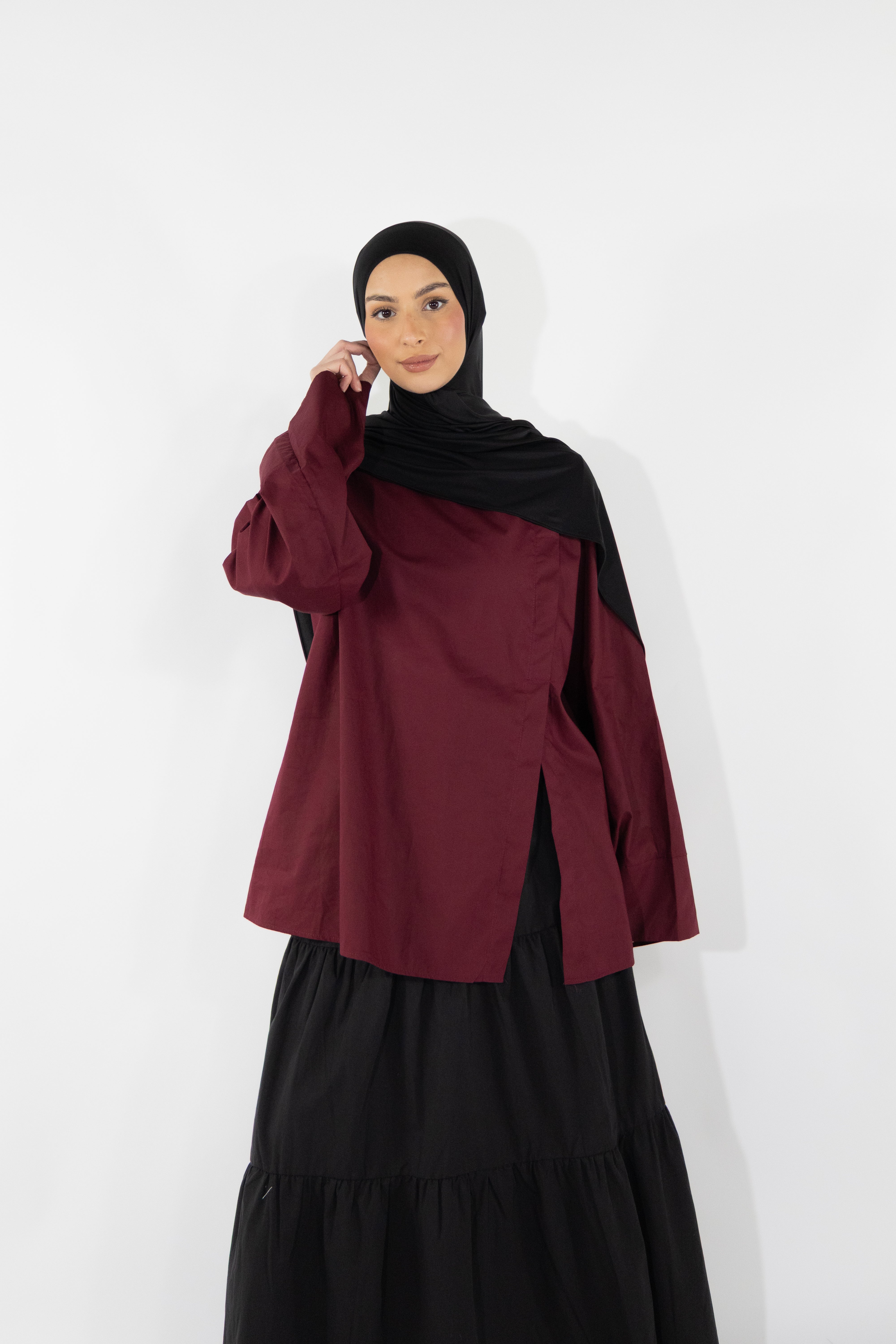 Haut à fente - Bordeaux