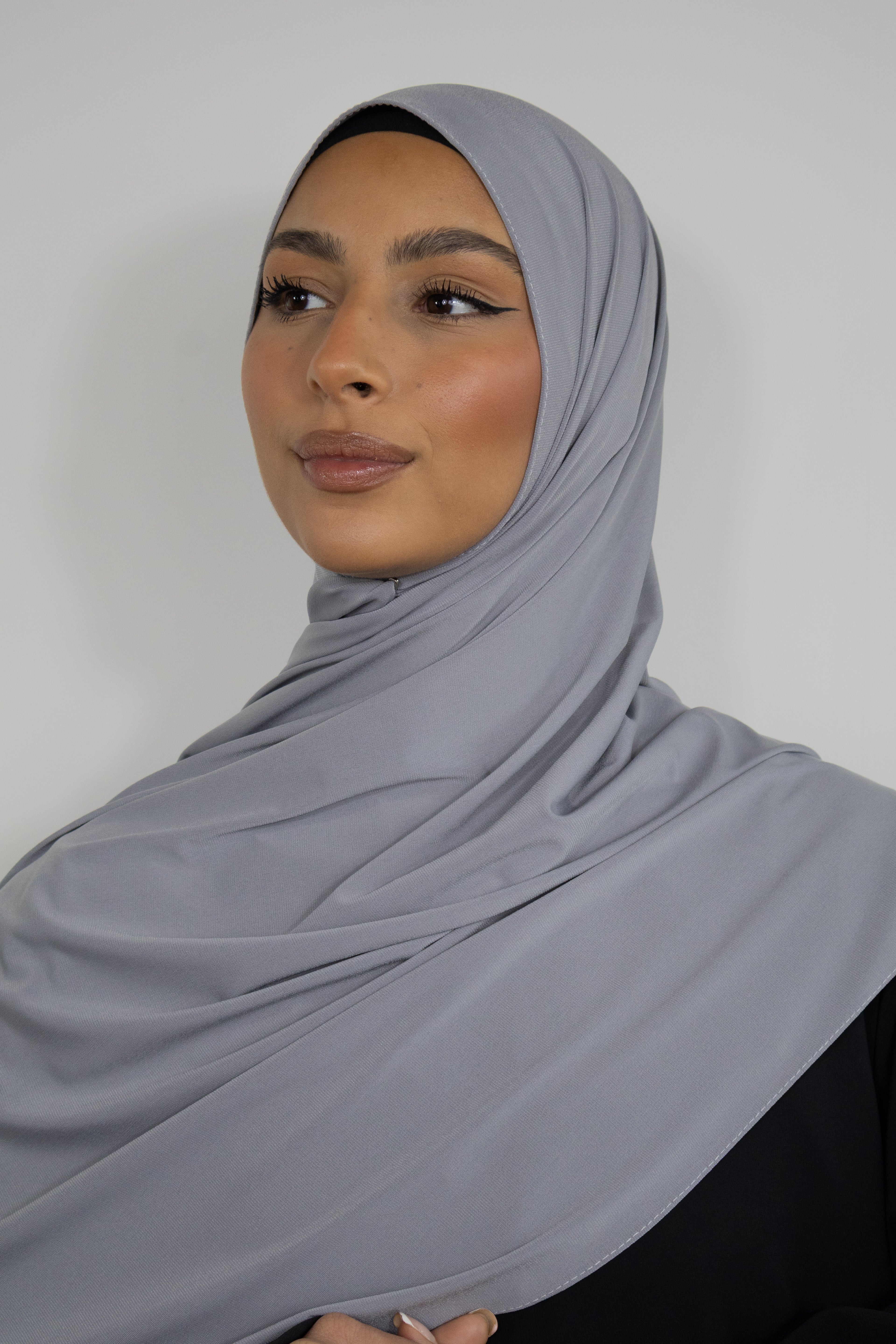 Premium jersey hijab 75x200cm - Cool gray