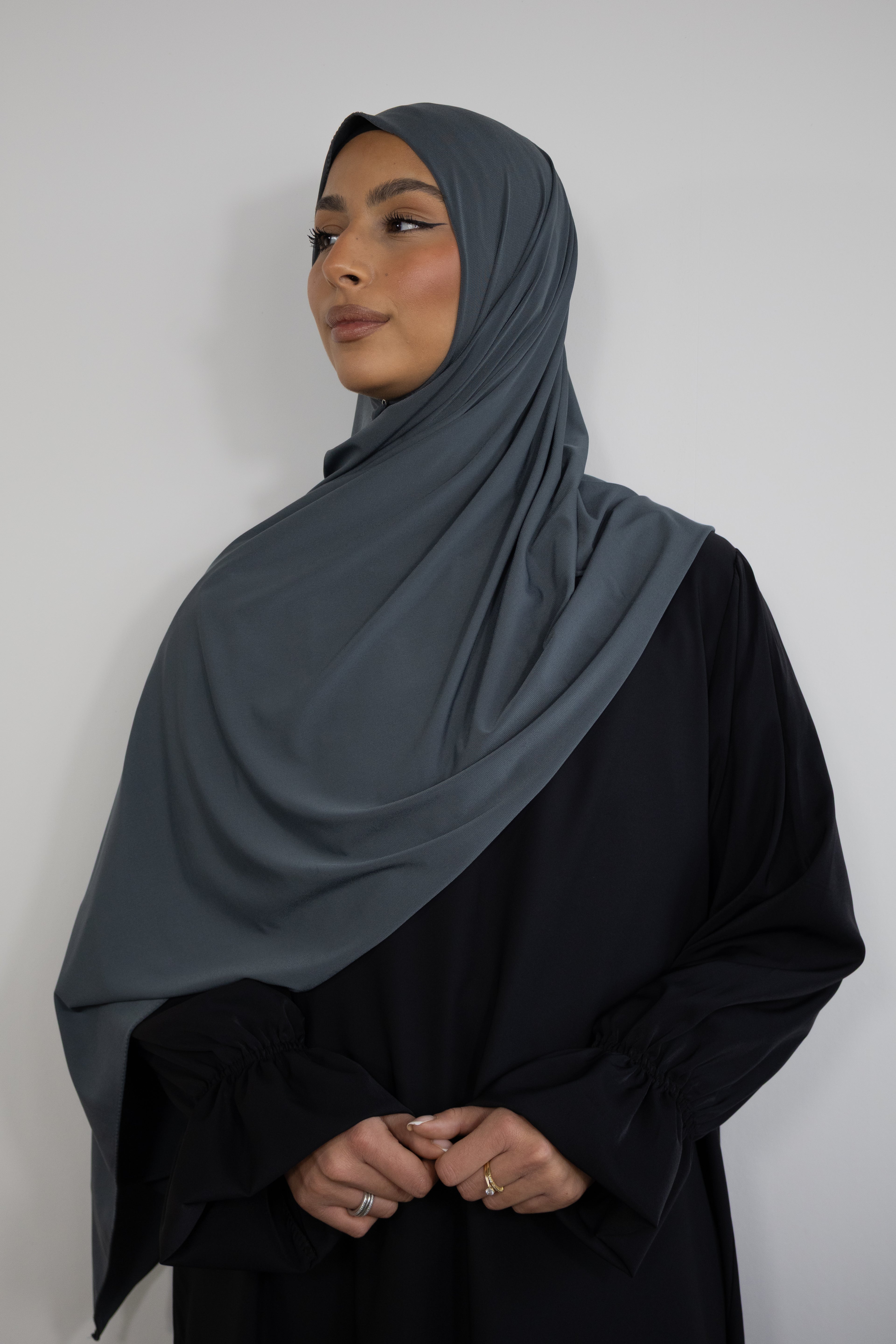 Hijab jersey premium 75x200cm - Charcoal