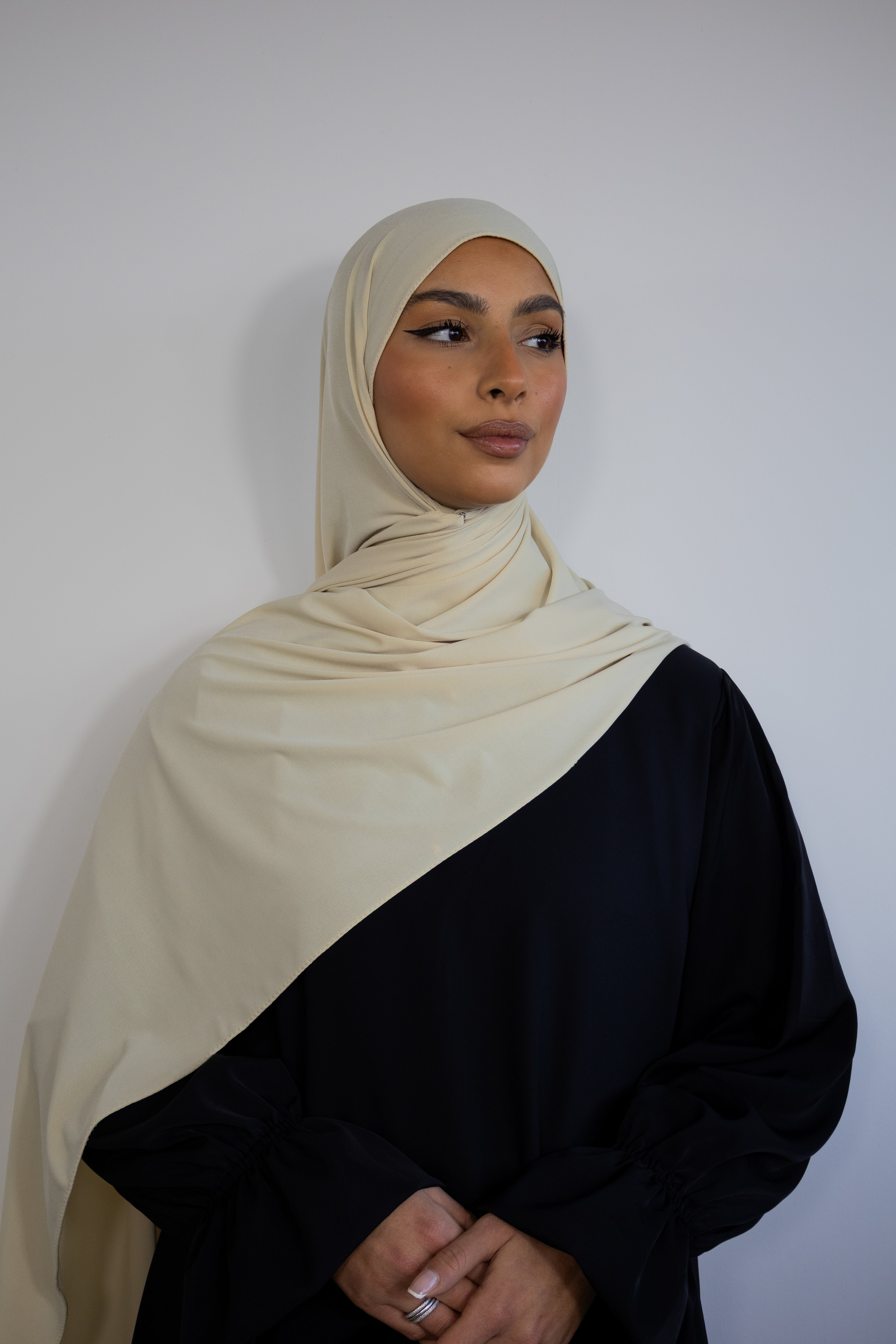 Hijab jersey premium 75x200cm - Ivory