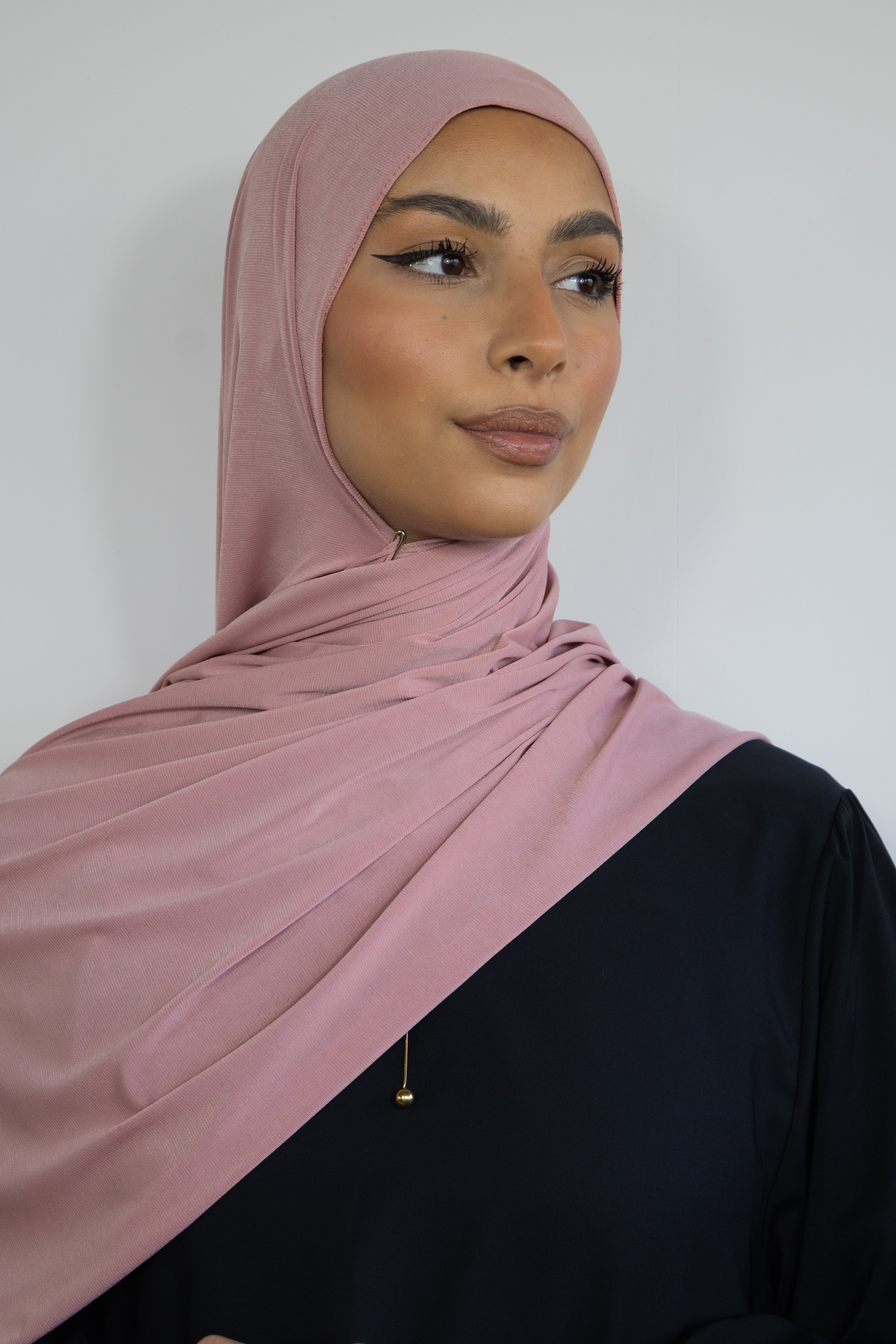 Hijab jersey premium 75x200cm - Dusty pink