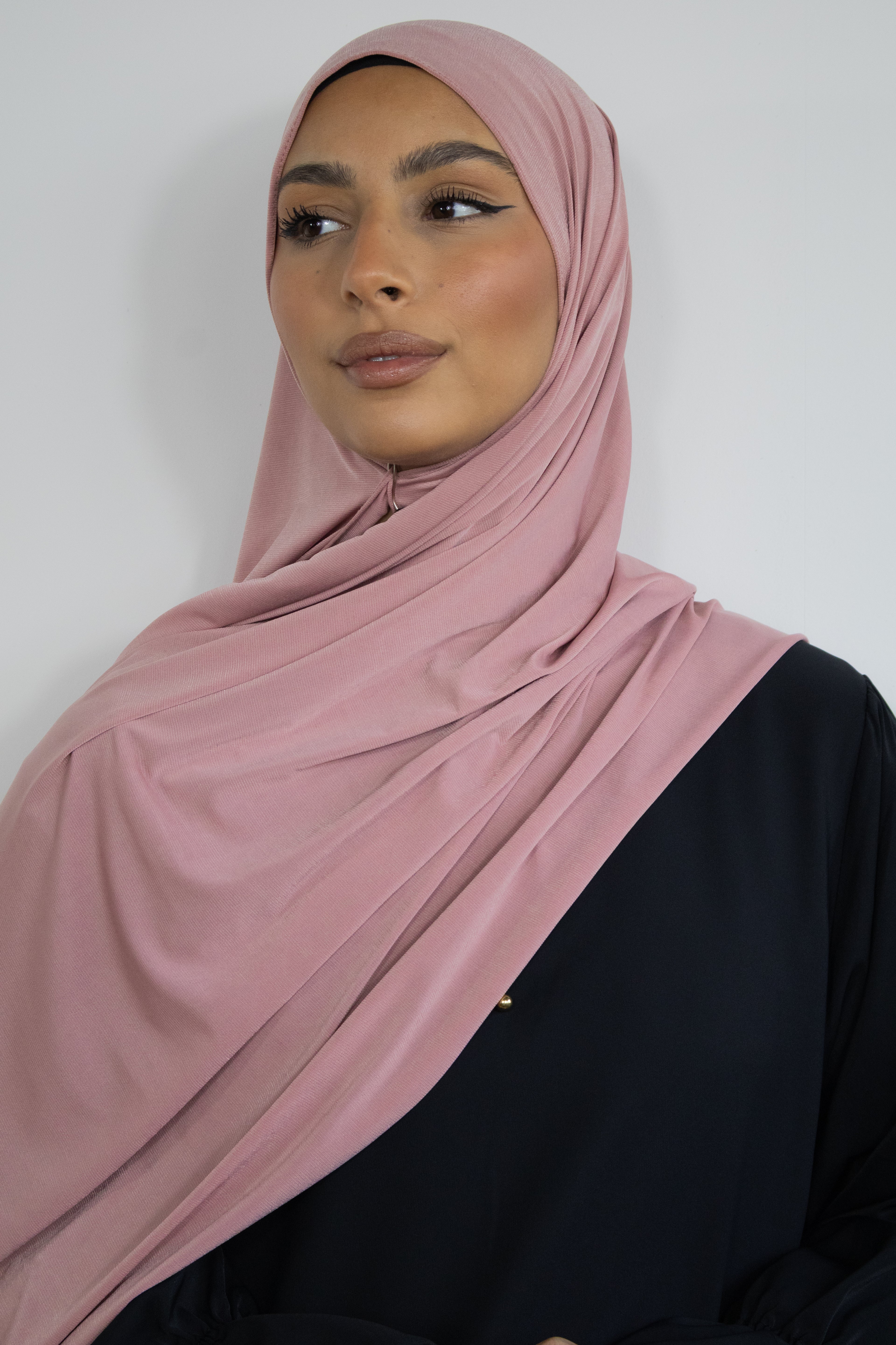 Hijab jersey premium 75x200cm - Dusty pink
