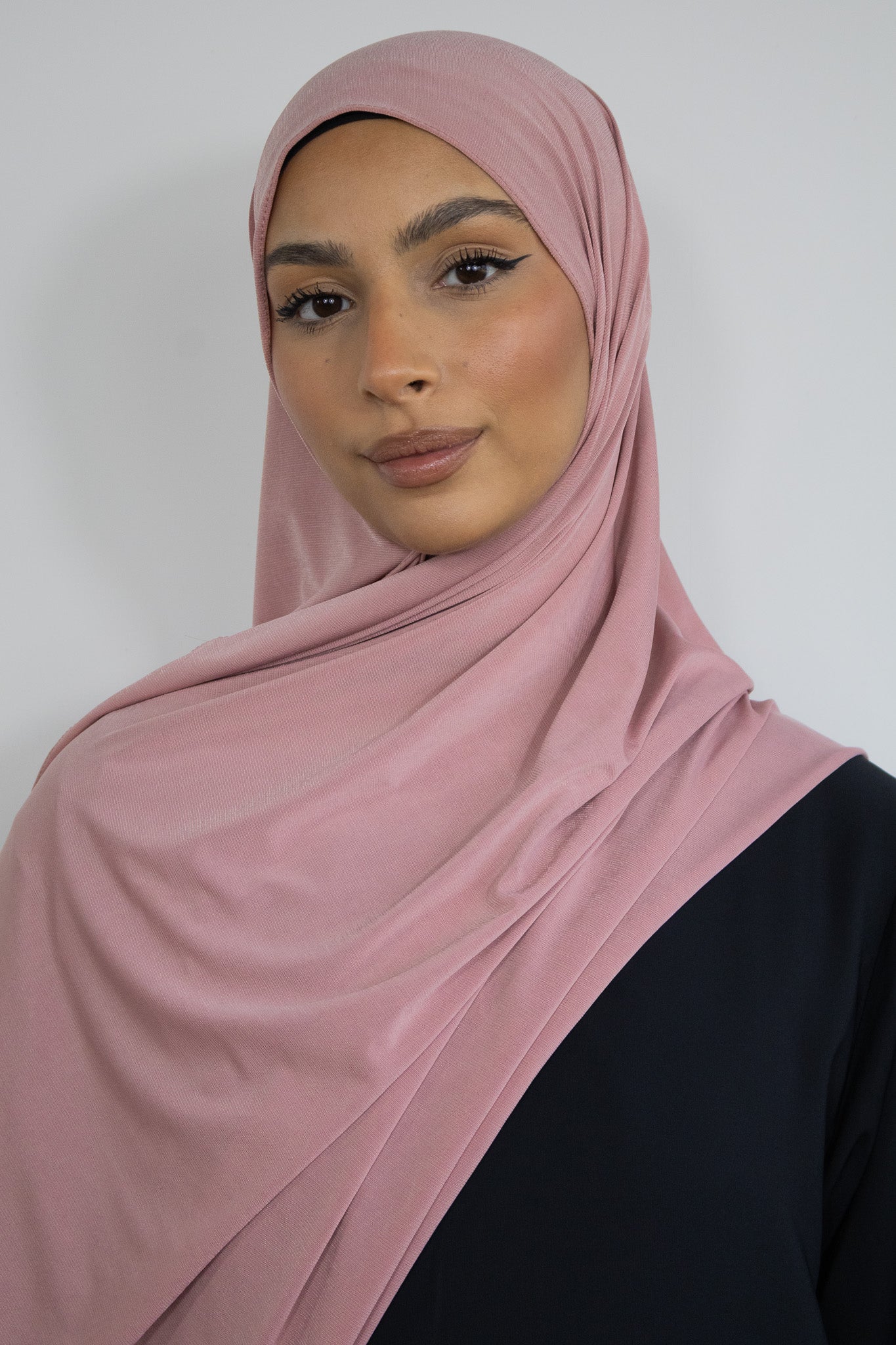 Hijab jersey premium 75x200cm - Dusty pink