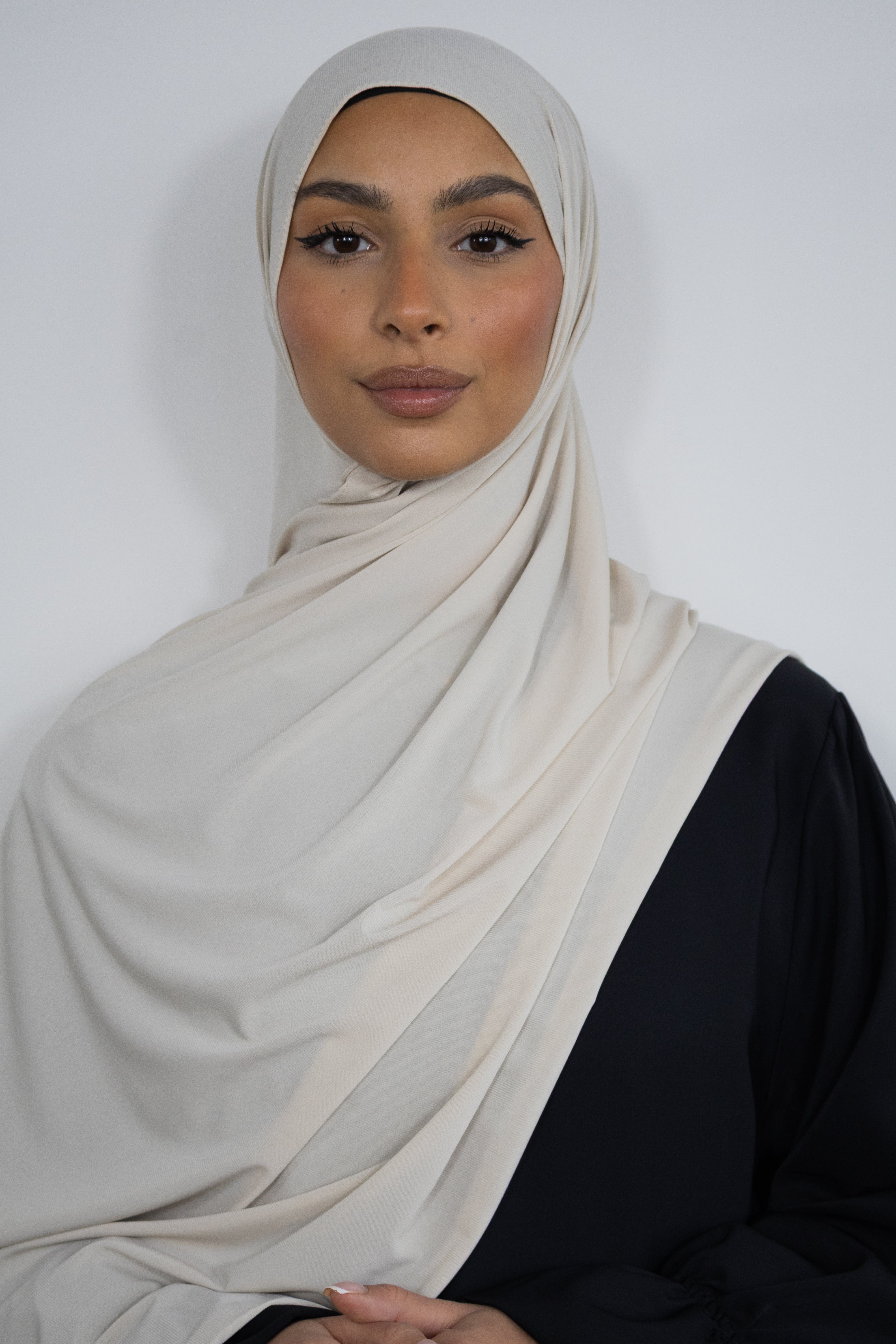 Premium jersey hijab 75x200cm - Cream
