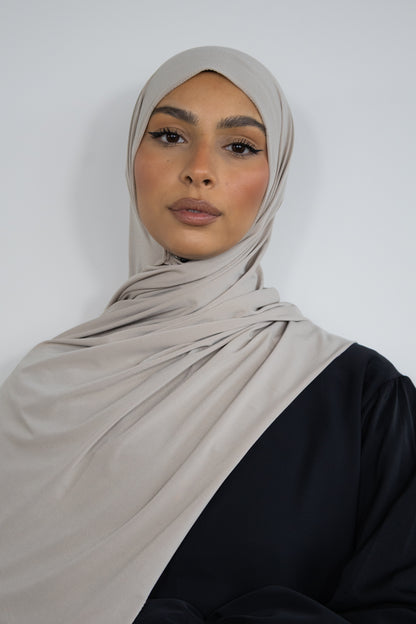 Hijab jersey premium 75x200cm - Stone