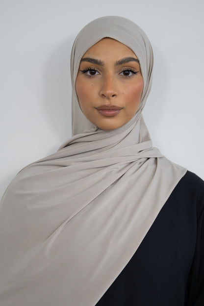 Hijab jersey premium 75x200cm - Stone