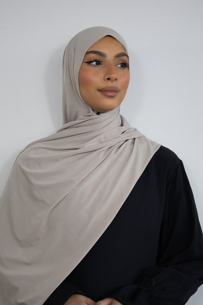 Hijab jersey premium 75x200cm - Stone