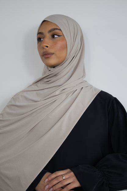 Hijab jersey premium 75x200cm - Stone