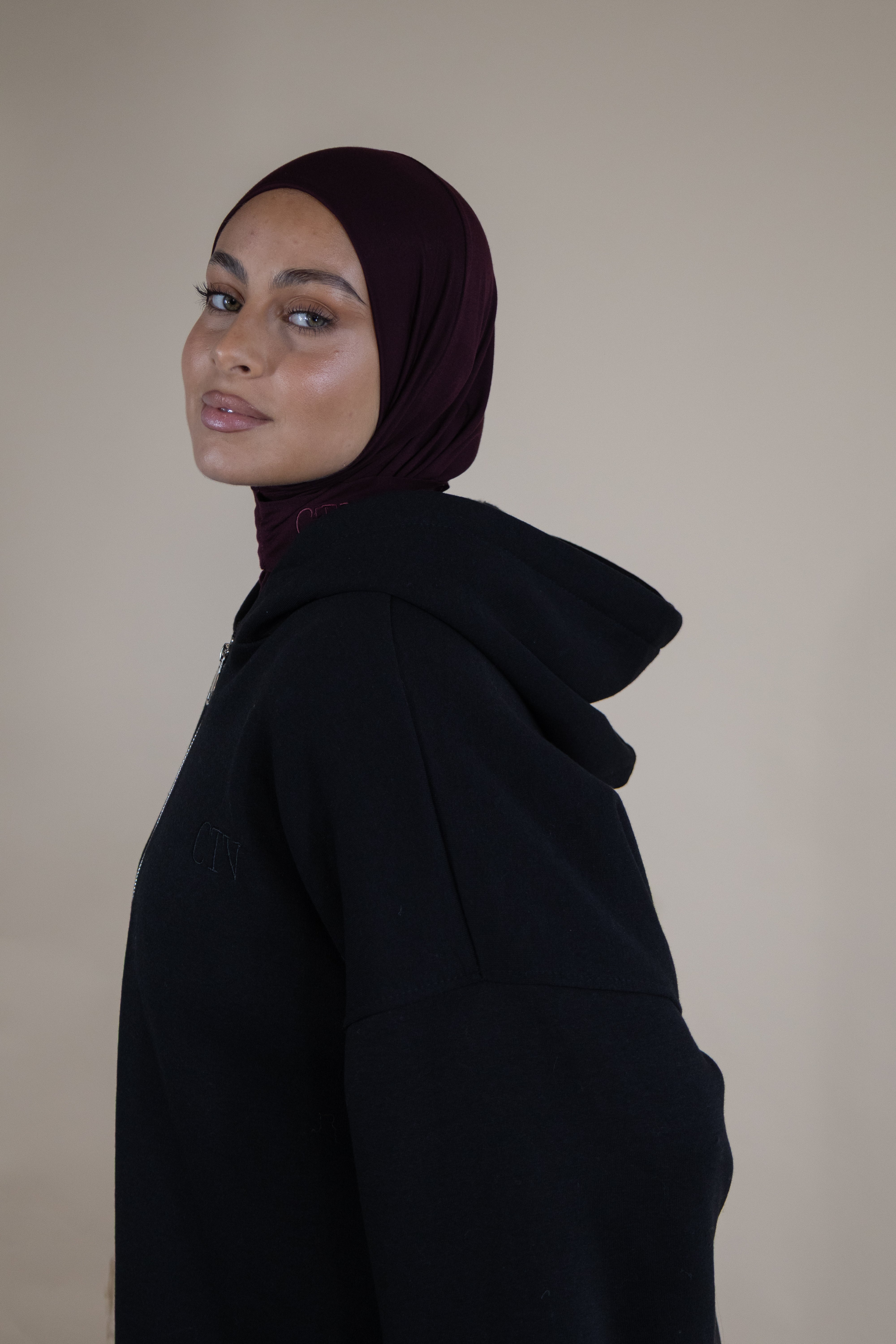 Cagoule en bamboo - Plum
