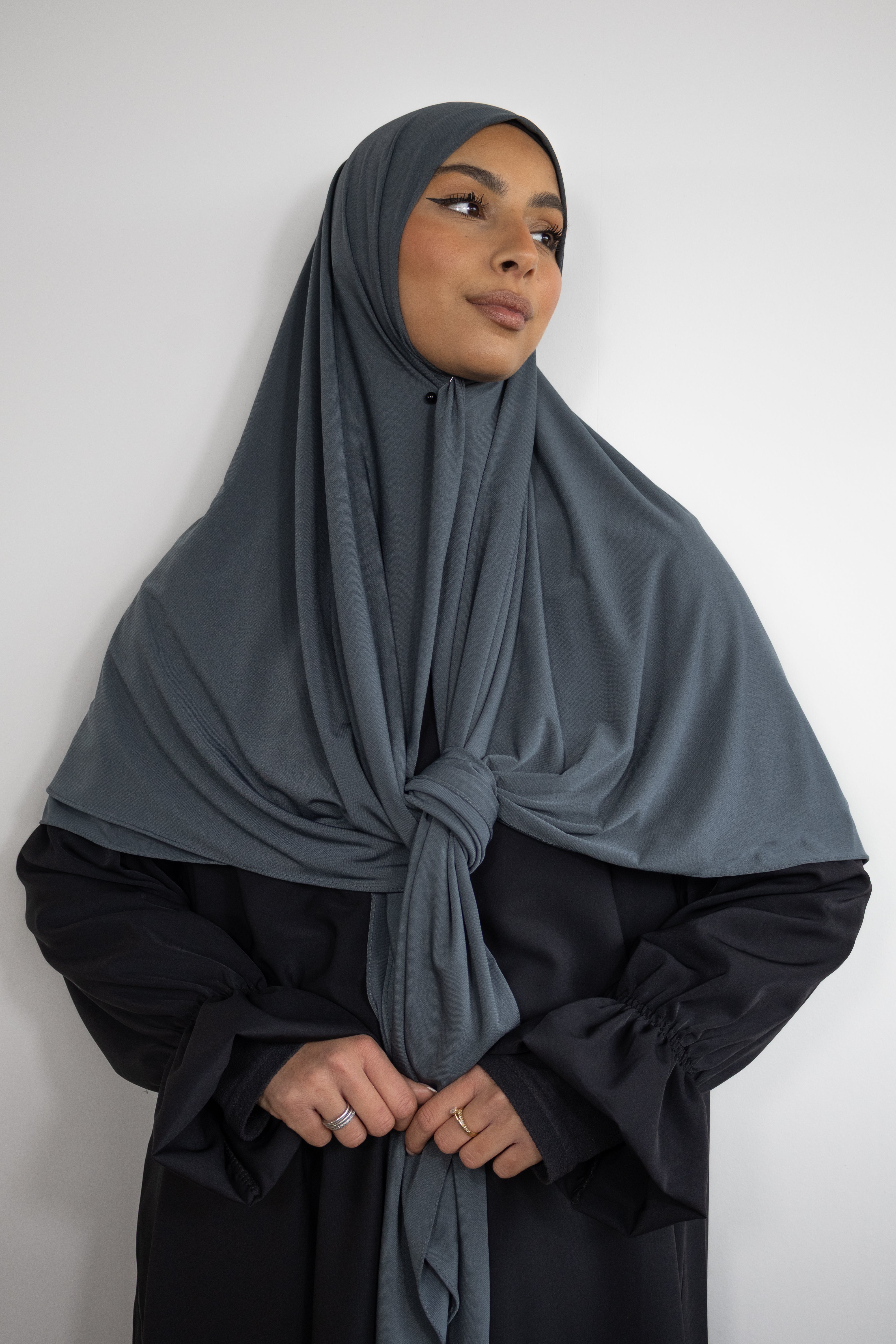 Hijab jersey premium 150x150cm - Charcoal