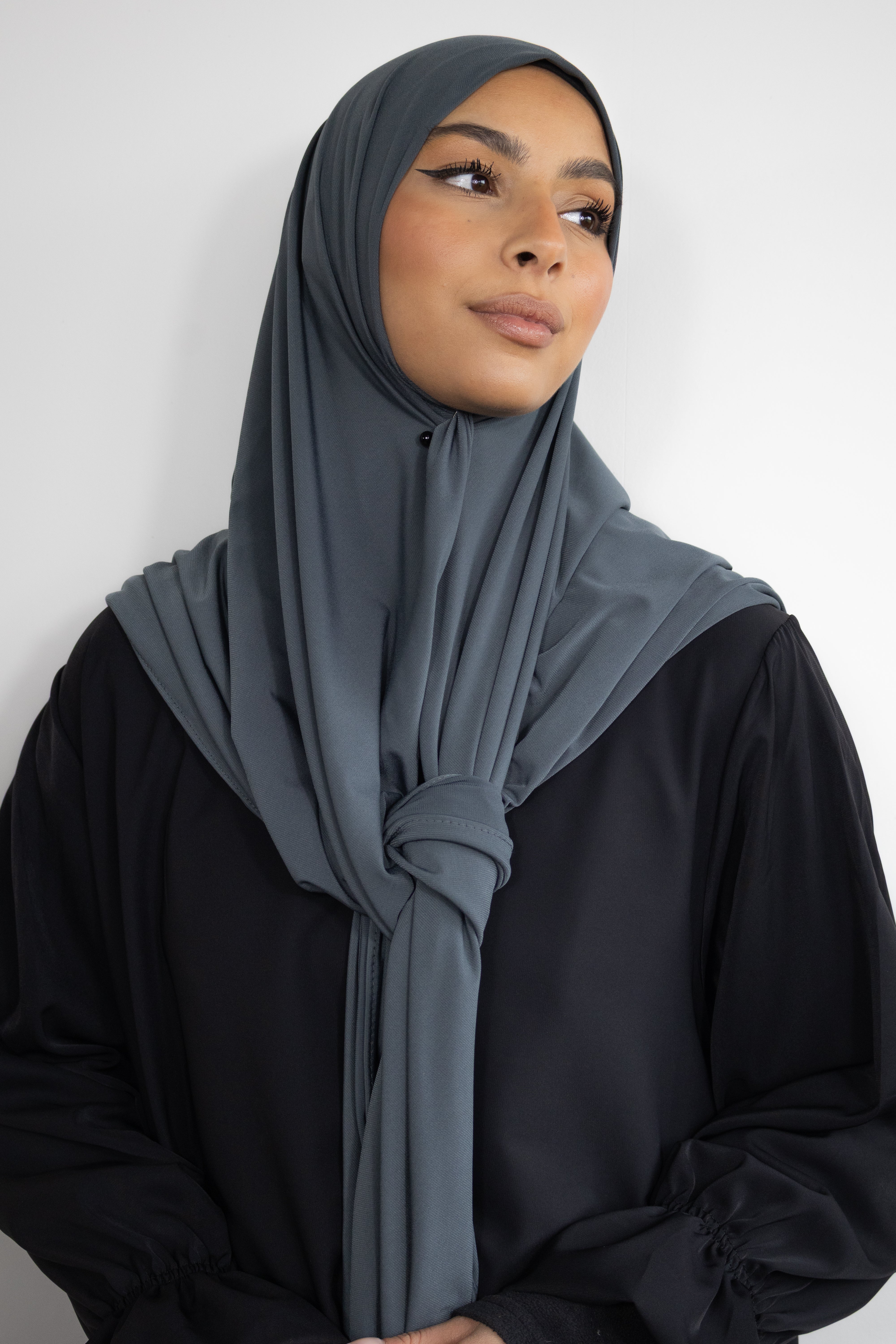 Hijab jersey premium 150x150cm - Charcoal