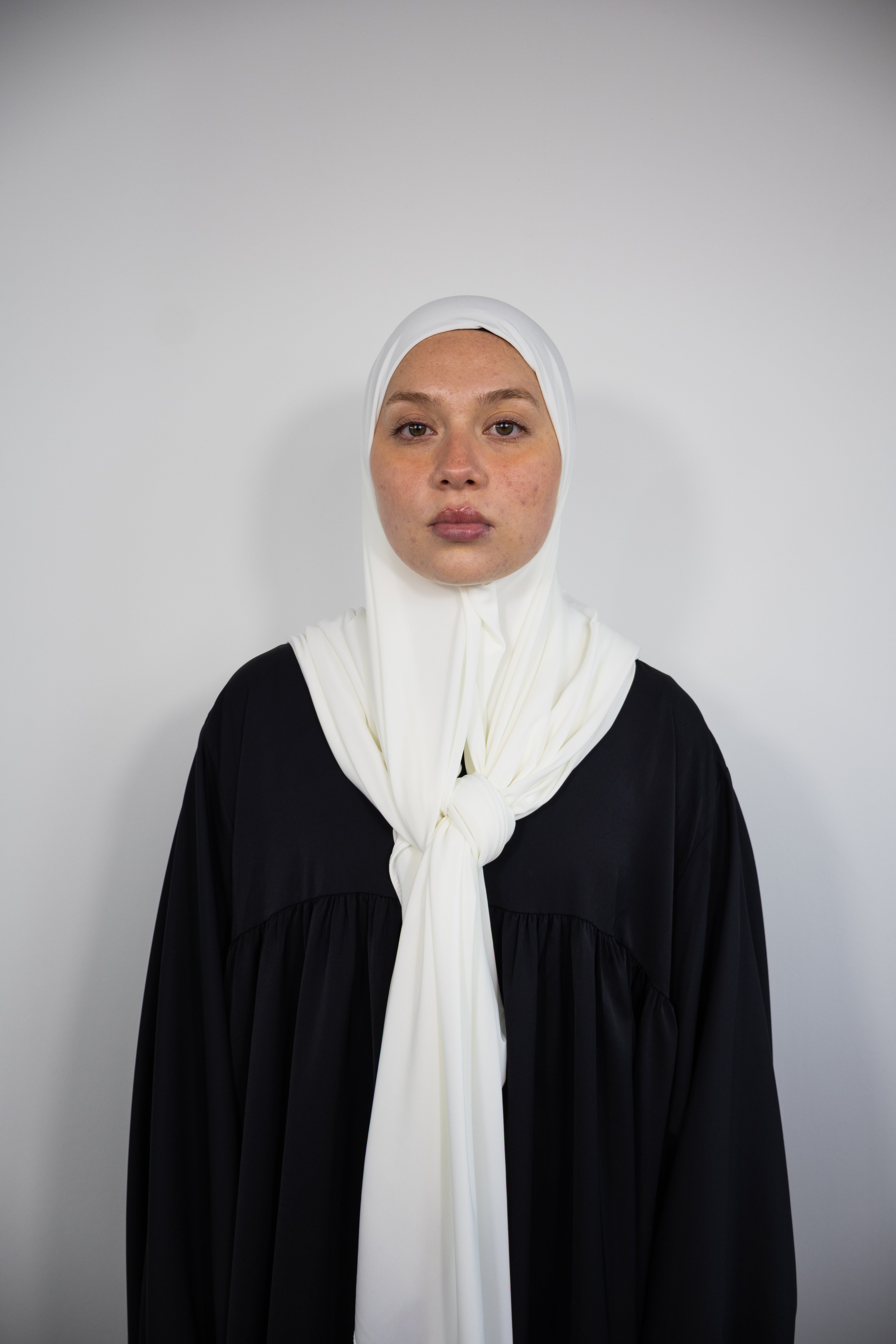 Hijab jersey premium 150x150cm - White