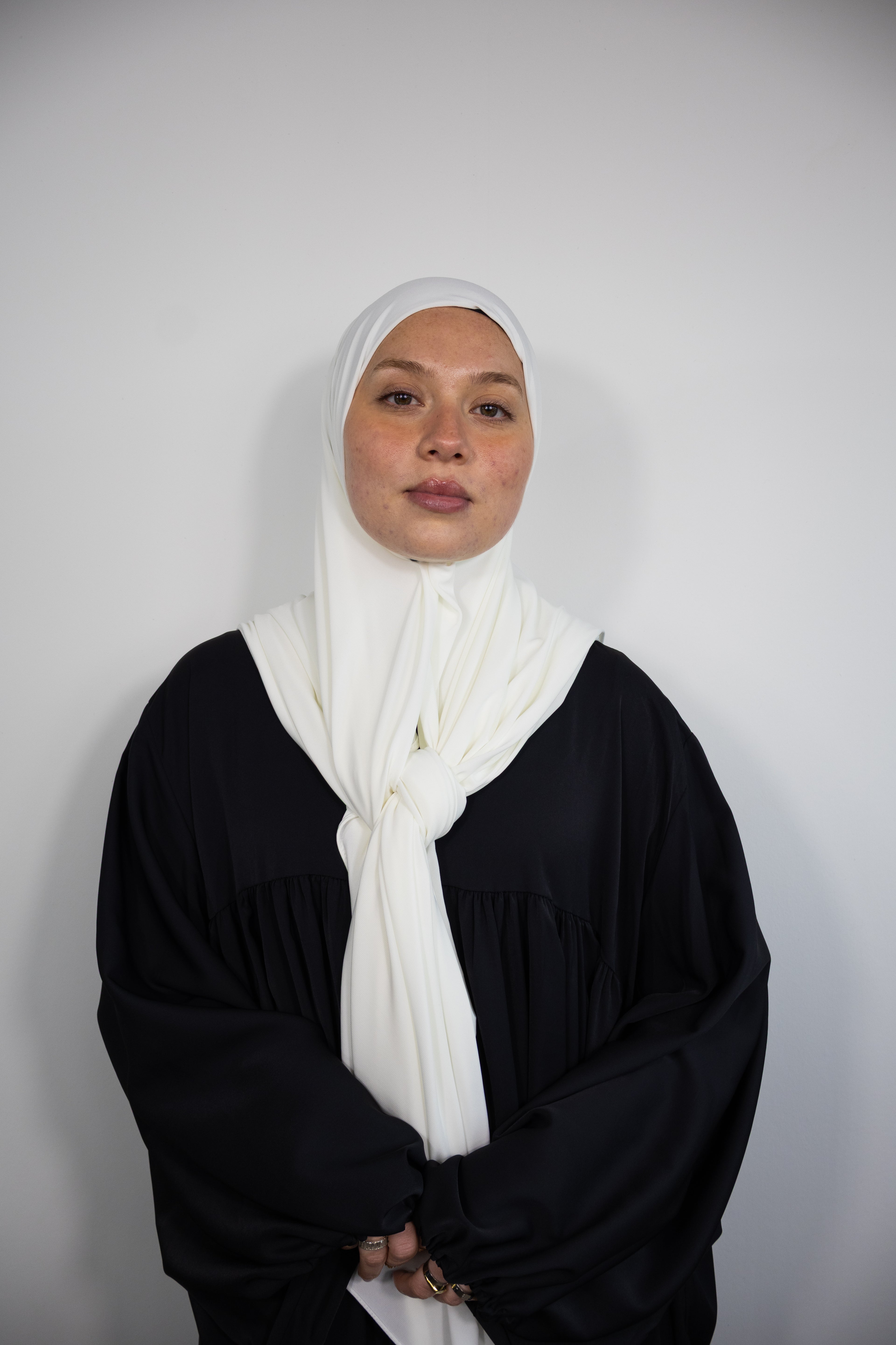 Hijab jersey premium 150x150cm - White
