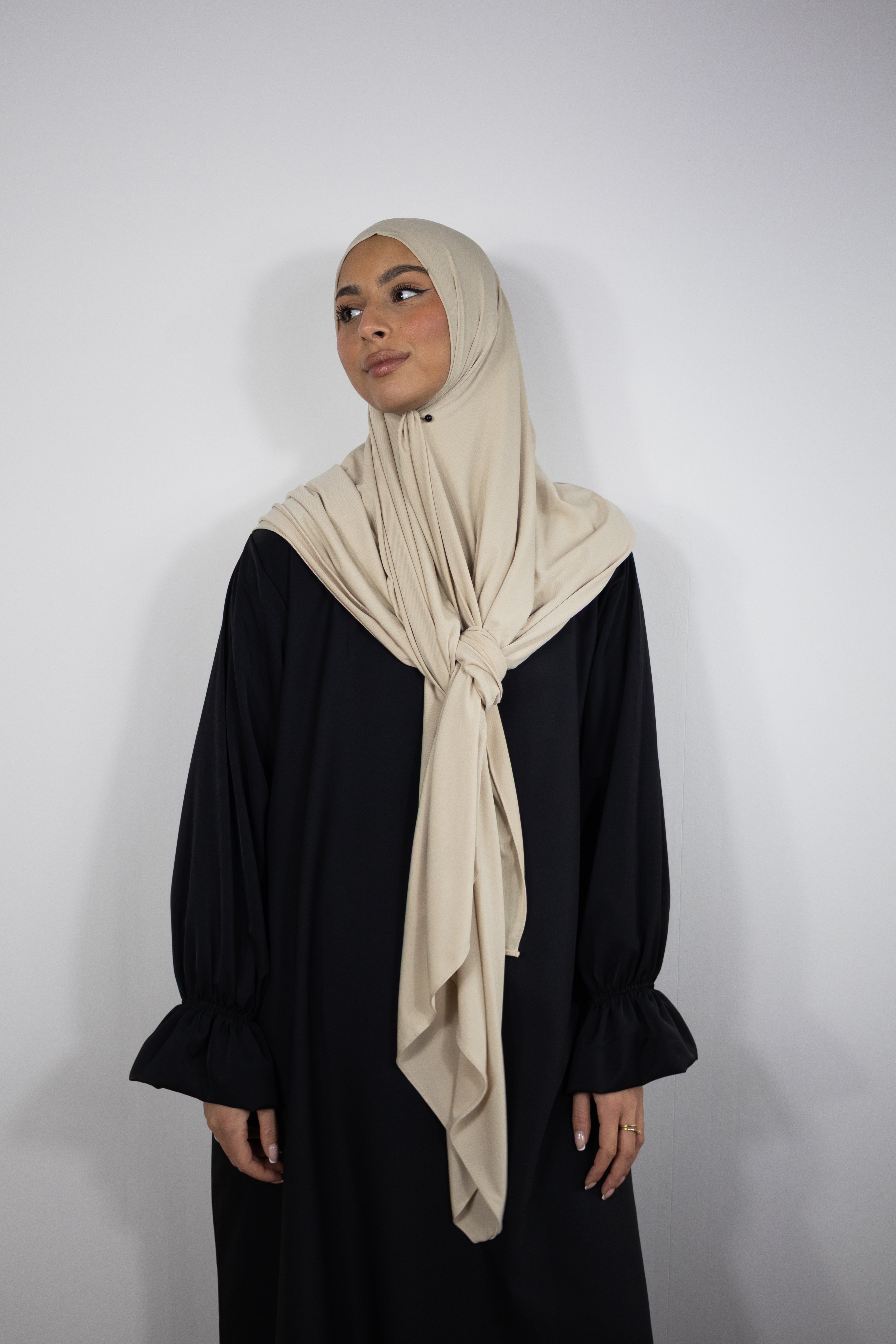 Hijab jersey premium 150x150cm - Vanilla