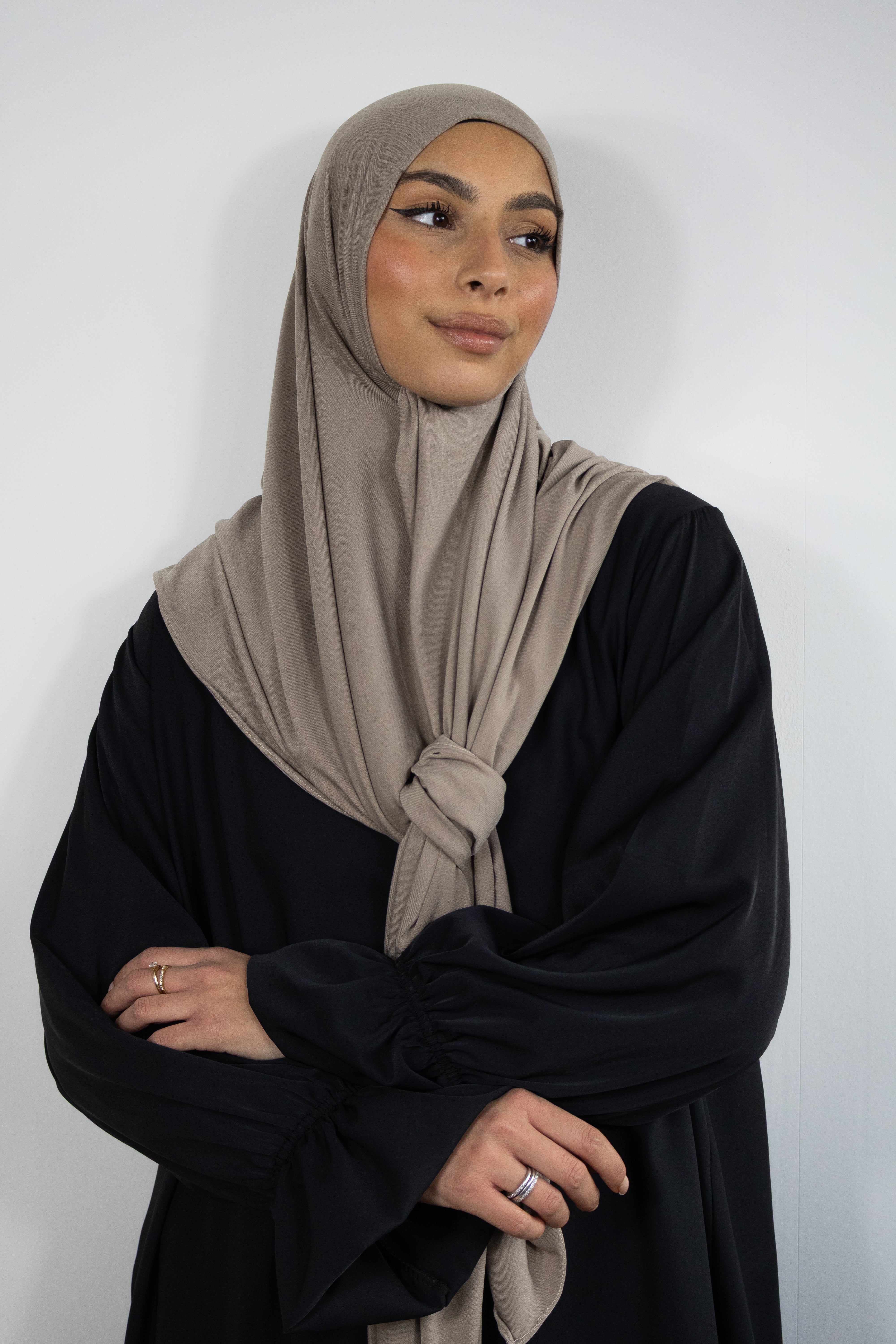 Hijab jersey premium 150x150cm - Greige