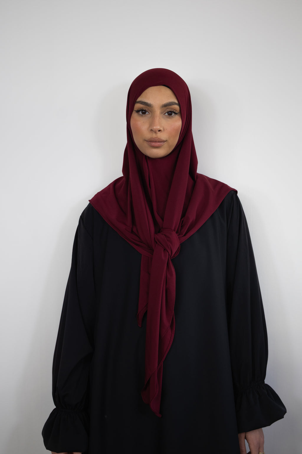 Hijab jersey premium 120x120cm - Burgundy